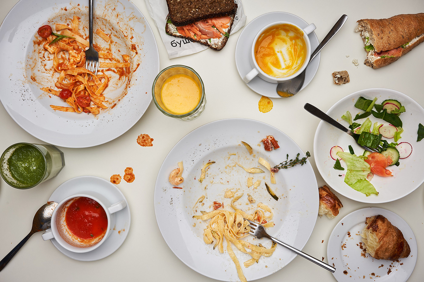 Creative Food photo, Creative food photography, unfinished dinner