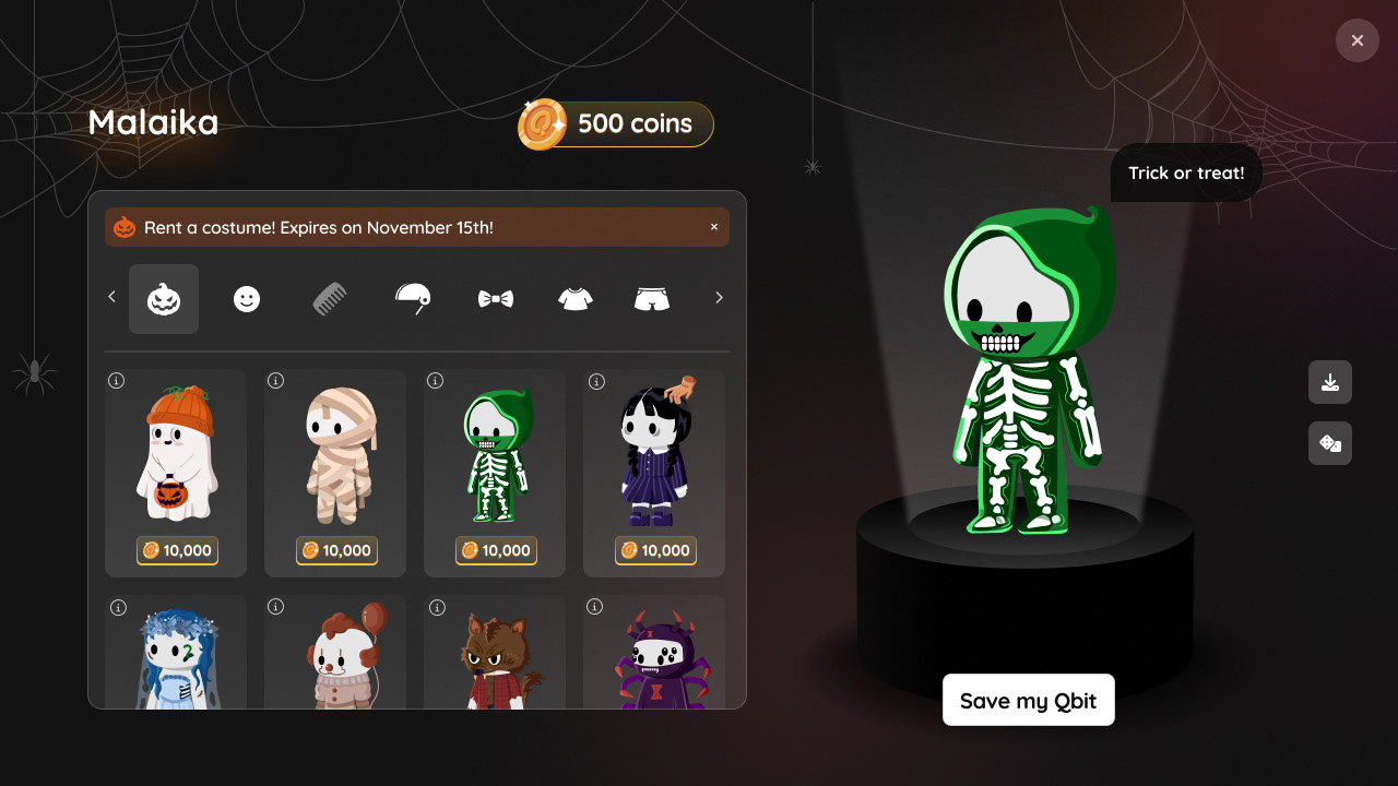 QBit Halloween: Costumes & UI Themeing