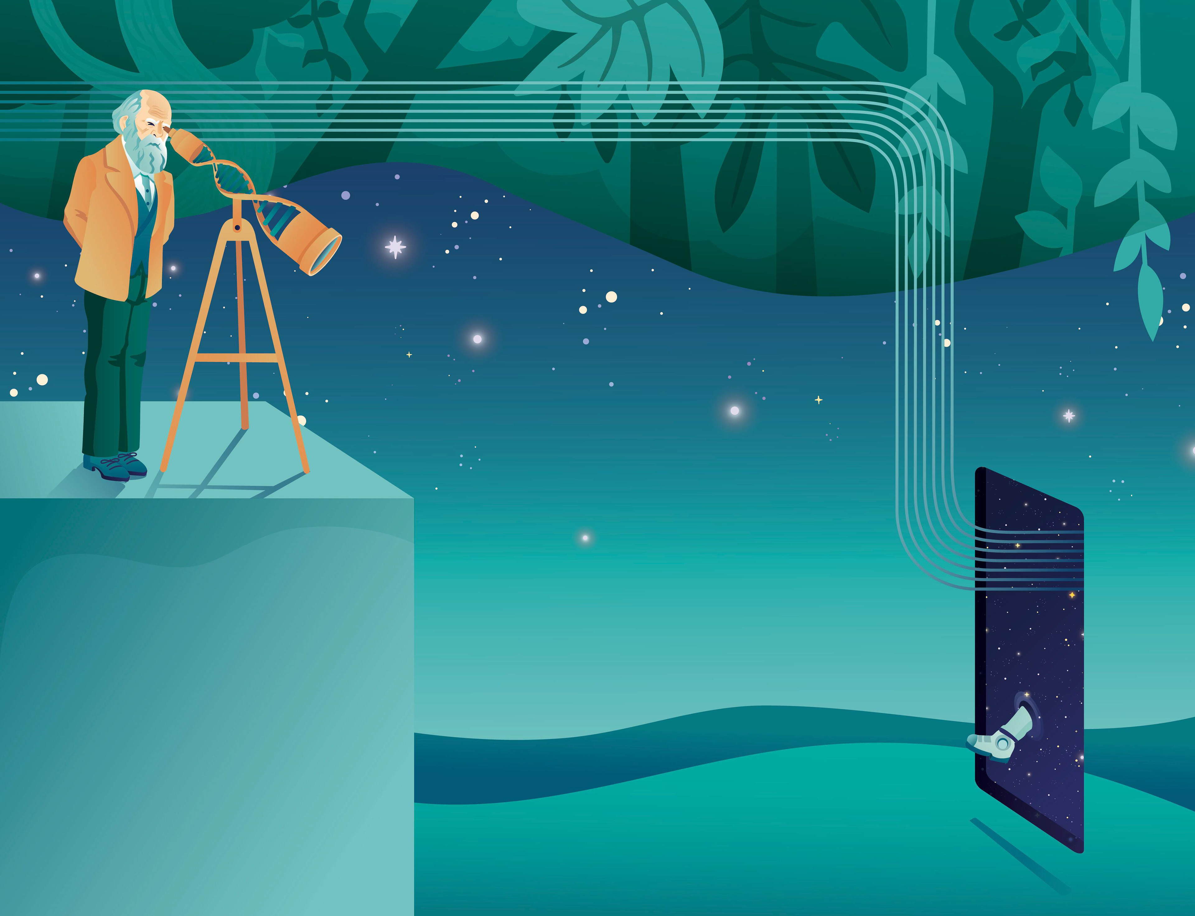Darwin Observes: Digital Artwork