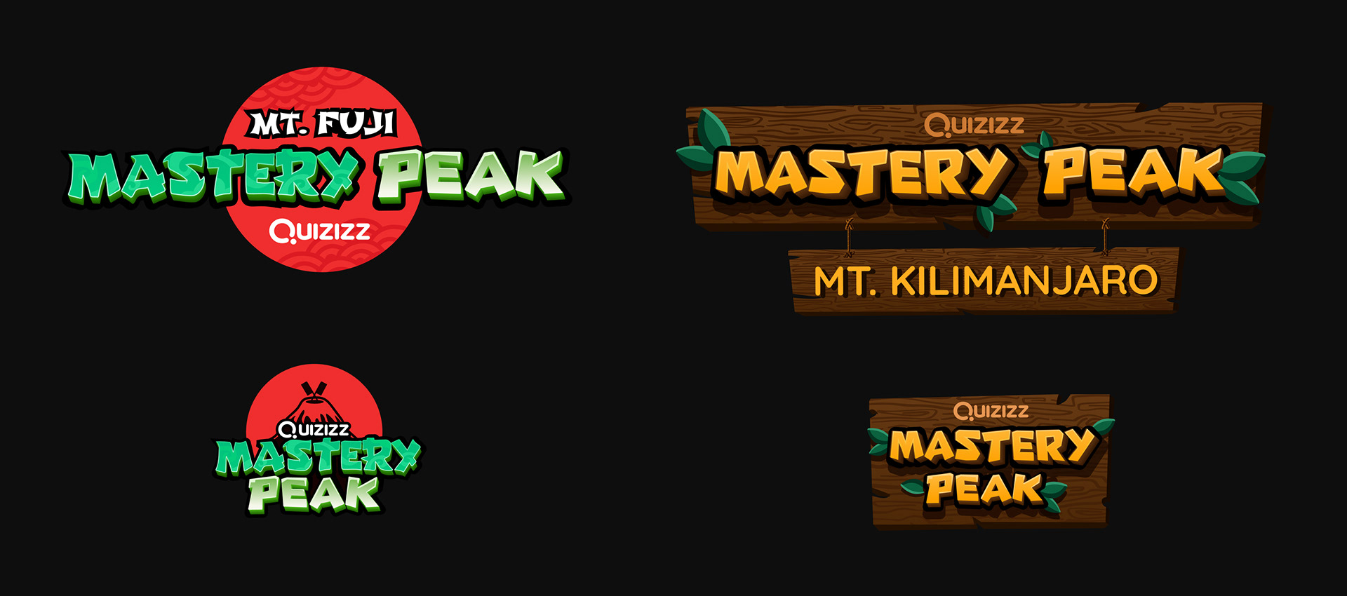 Mastery Peak logo design: Fuji and Kilimanjaro
