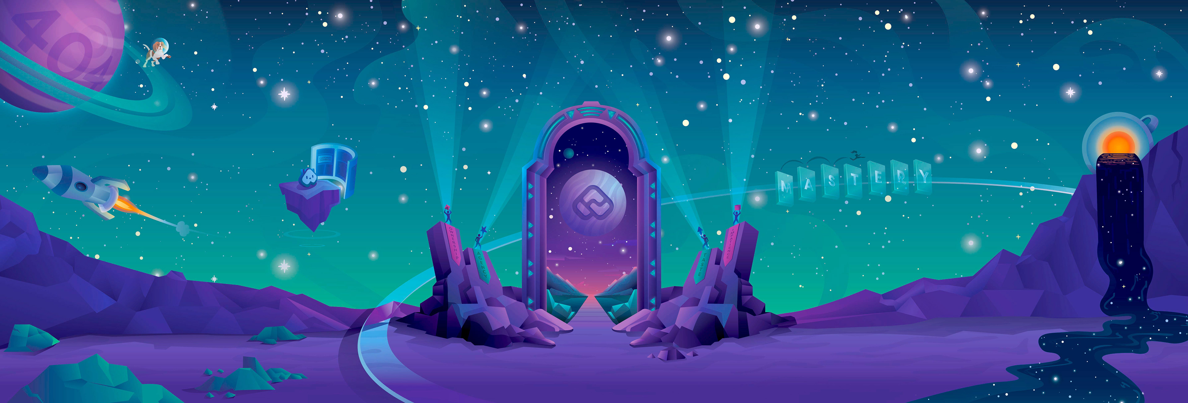 Gateway to the future: Digital art for vinyl wallpaper