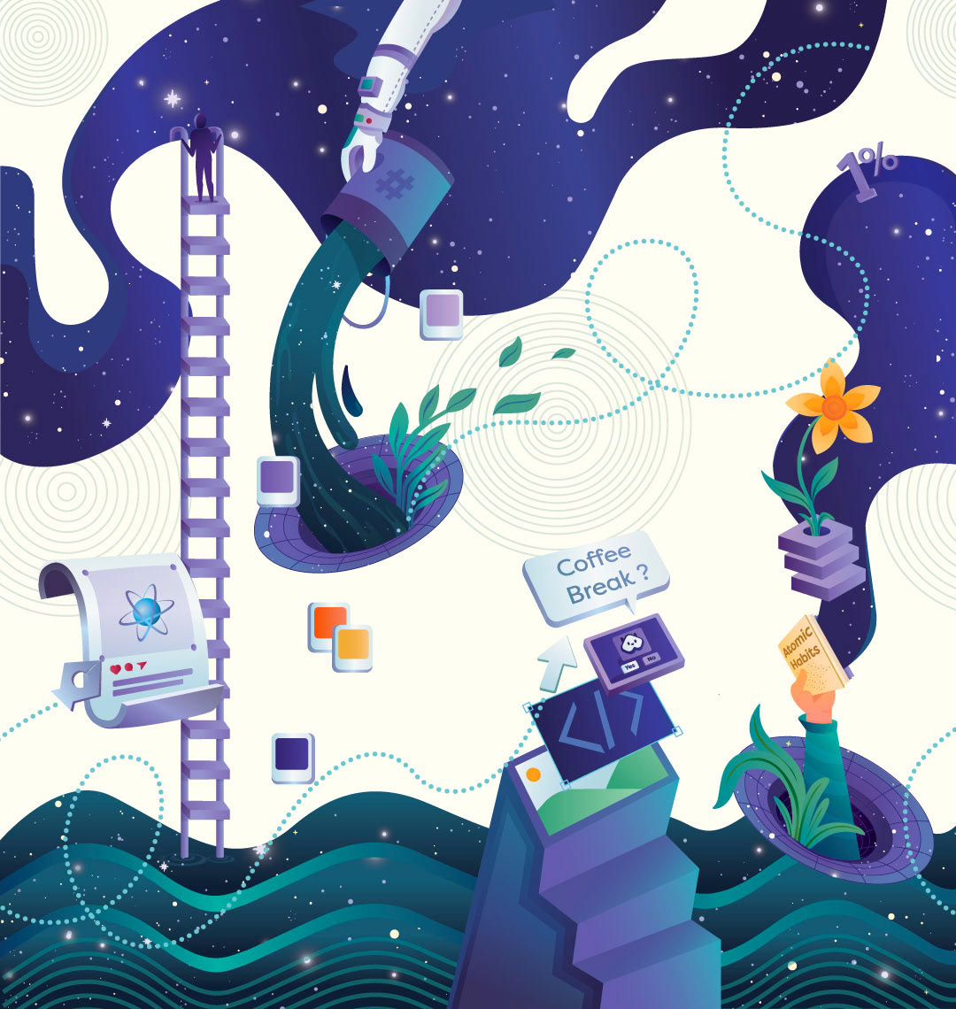 Pillar design: Digital art for vinyl wallpaper