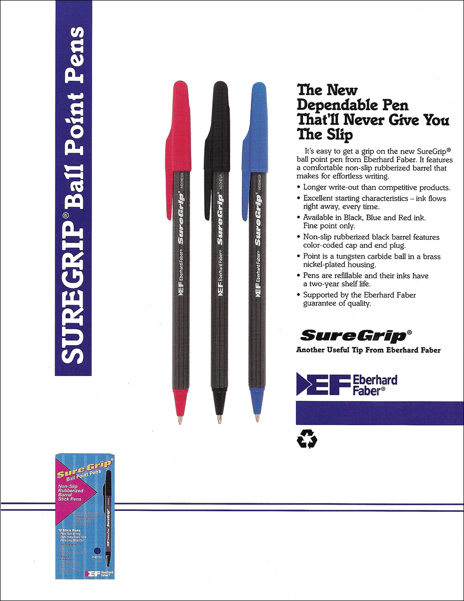 SureGrip Ball Point Pens Sell Sheet