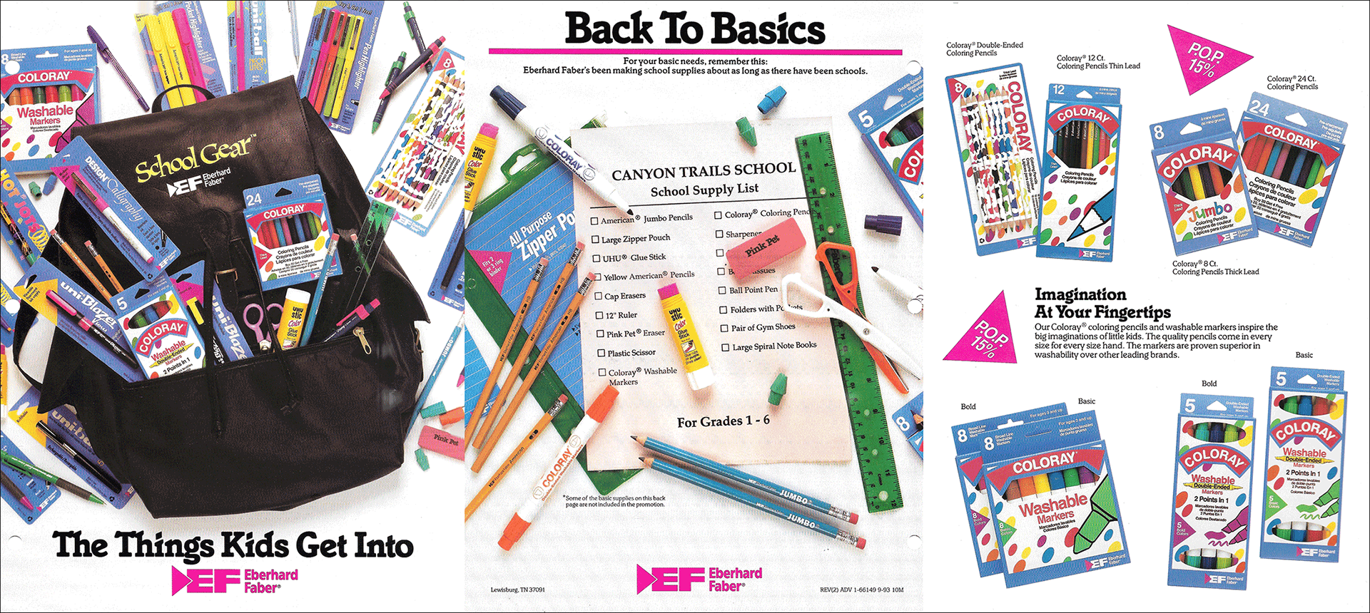 6 page Brochure for Back to School Supplies - Cover