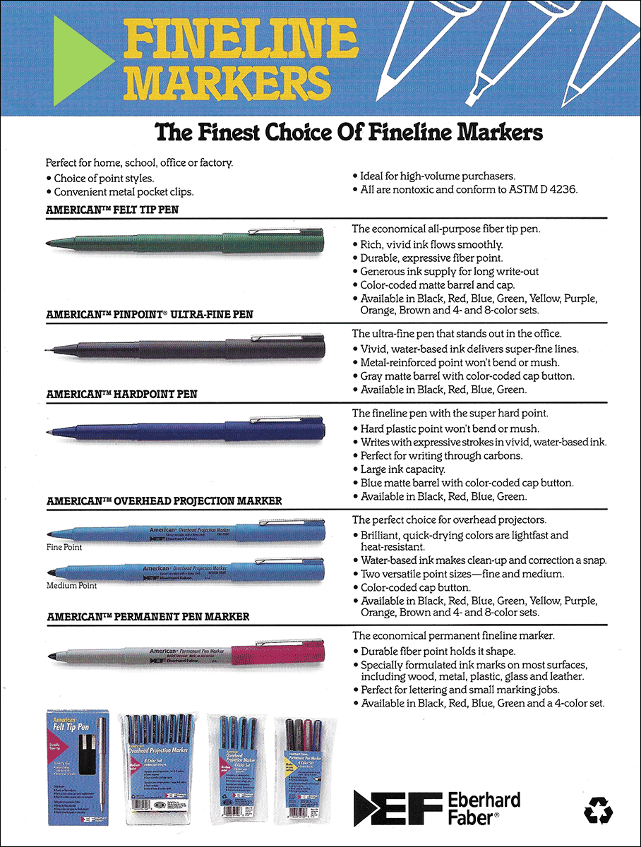 Fineline Markers Sell Sheet