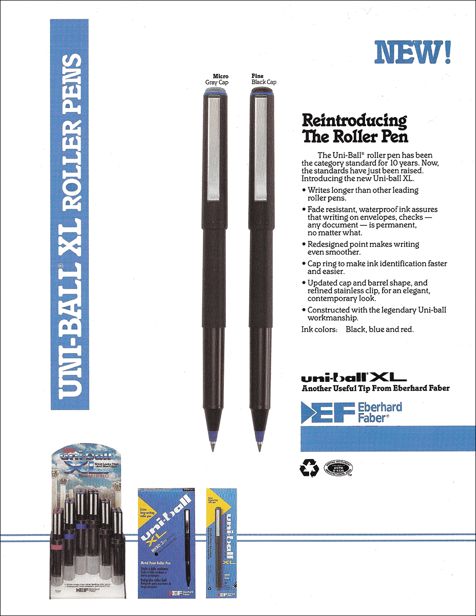 Uni-ball XL Sell Sheet • Front