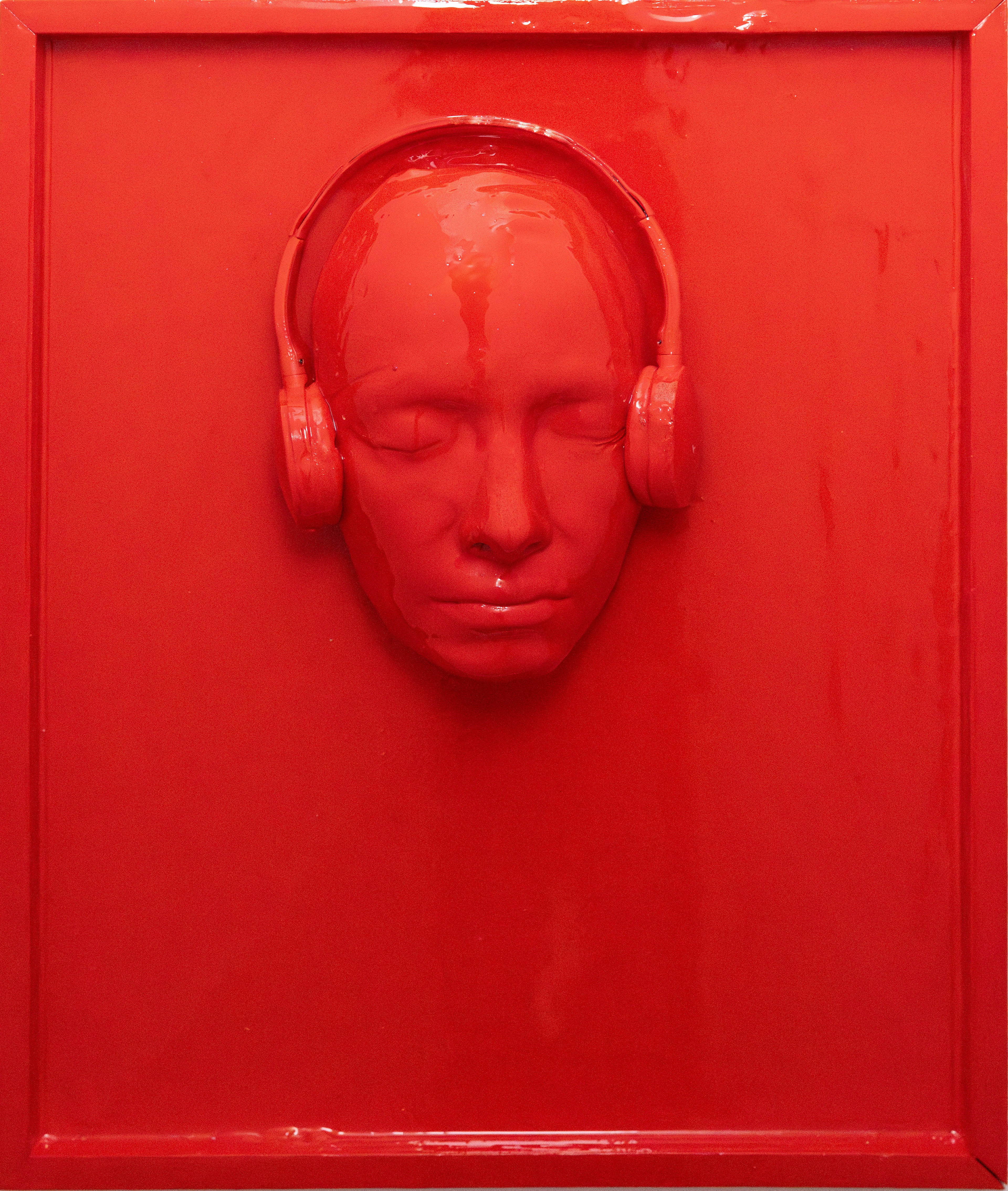 Healing with music (Self-Portrait) - Plaster