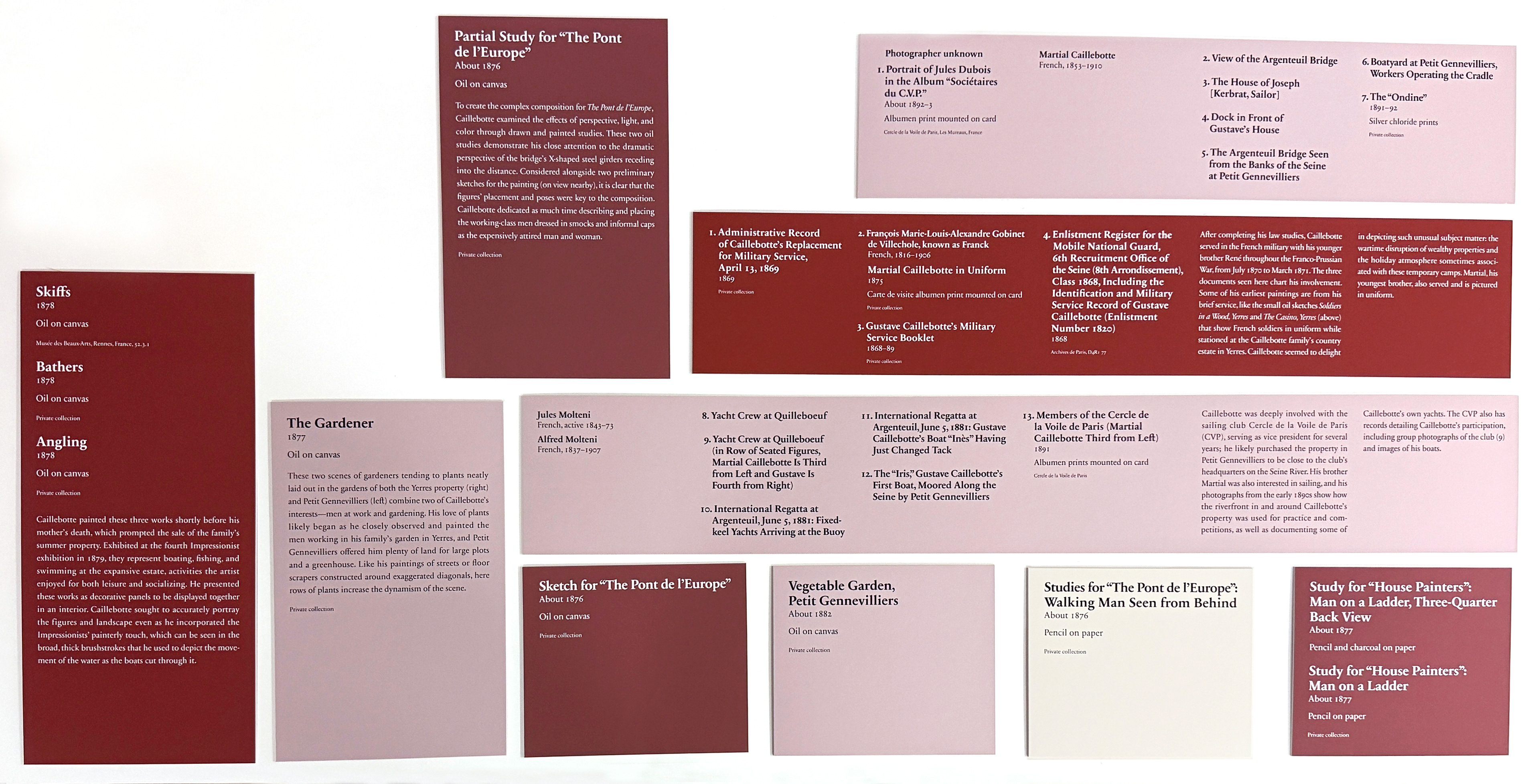 In-house production of mounted matte board labels.