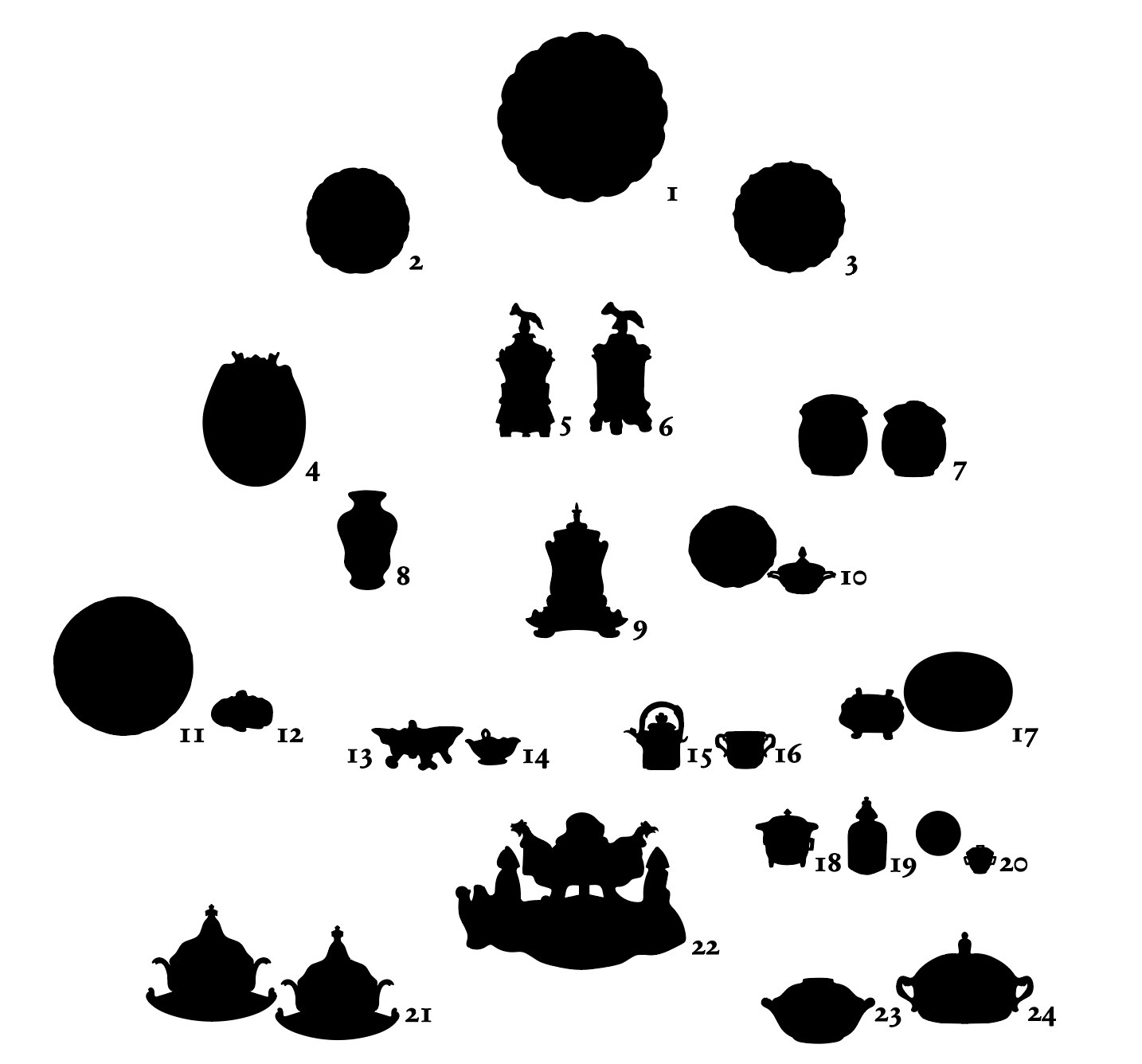 Silhouette graphic for label.