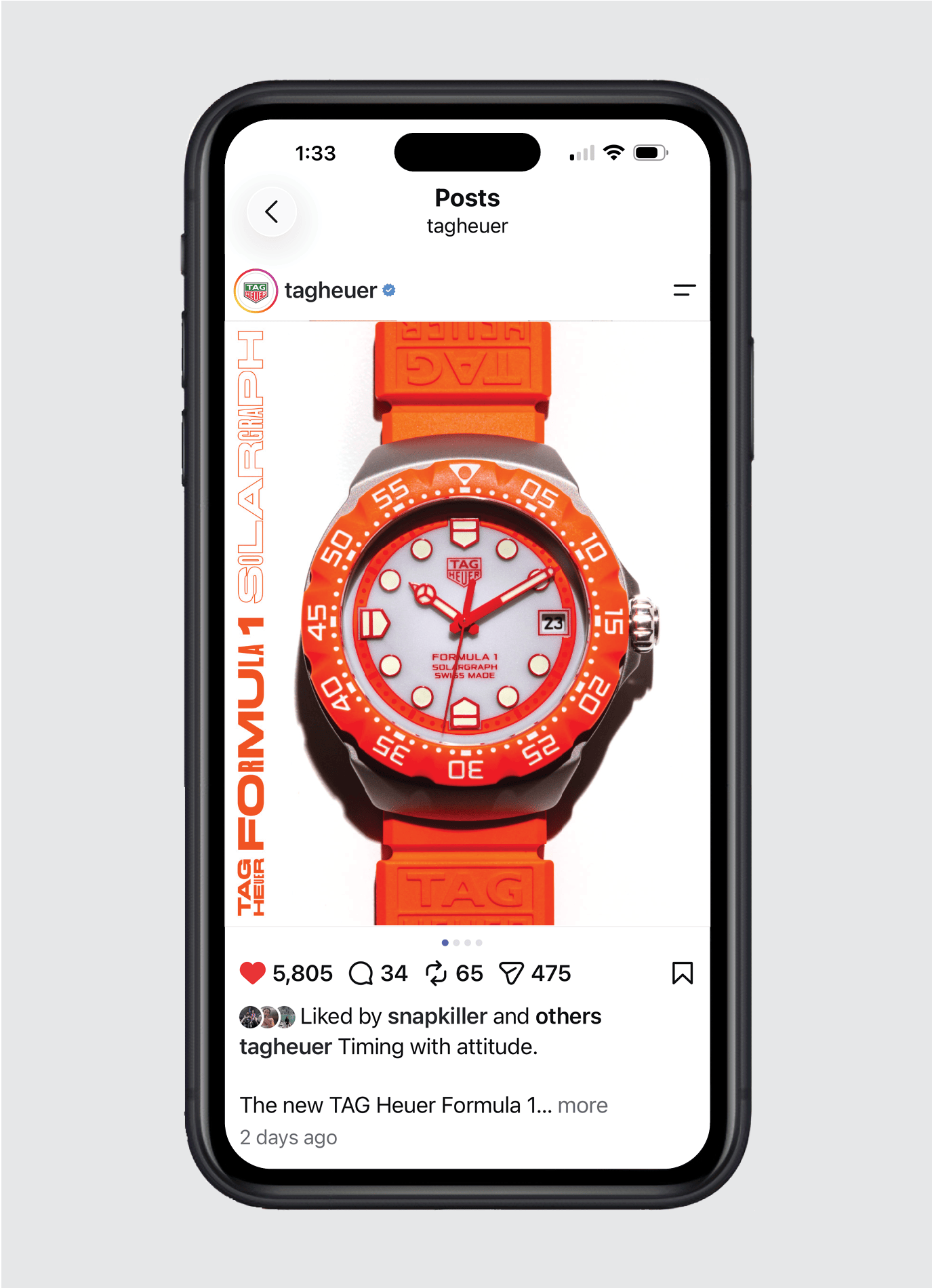TAG Heuer - Formula 1 Sonograph