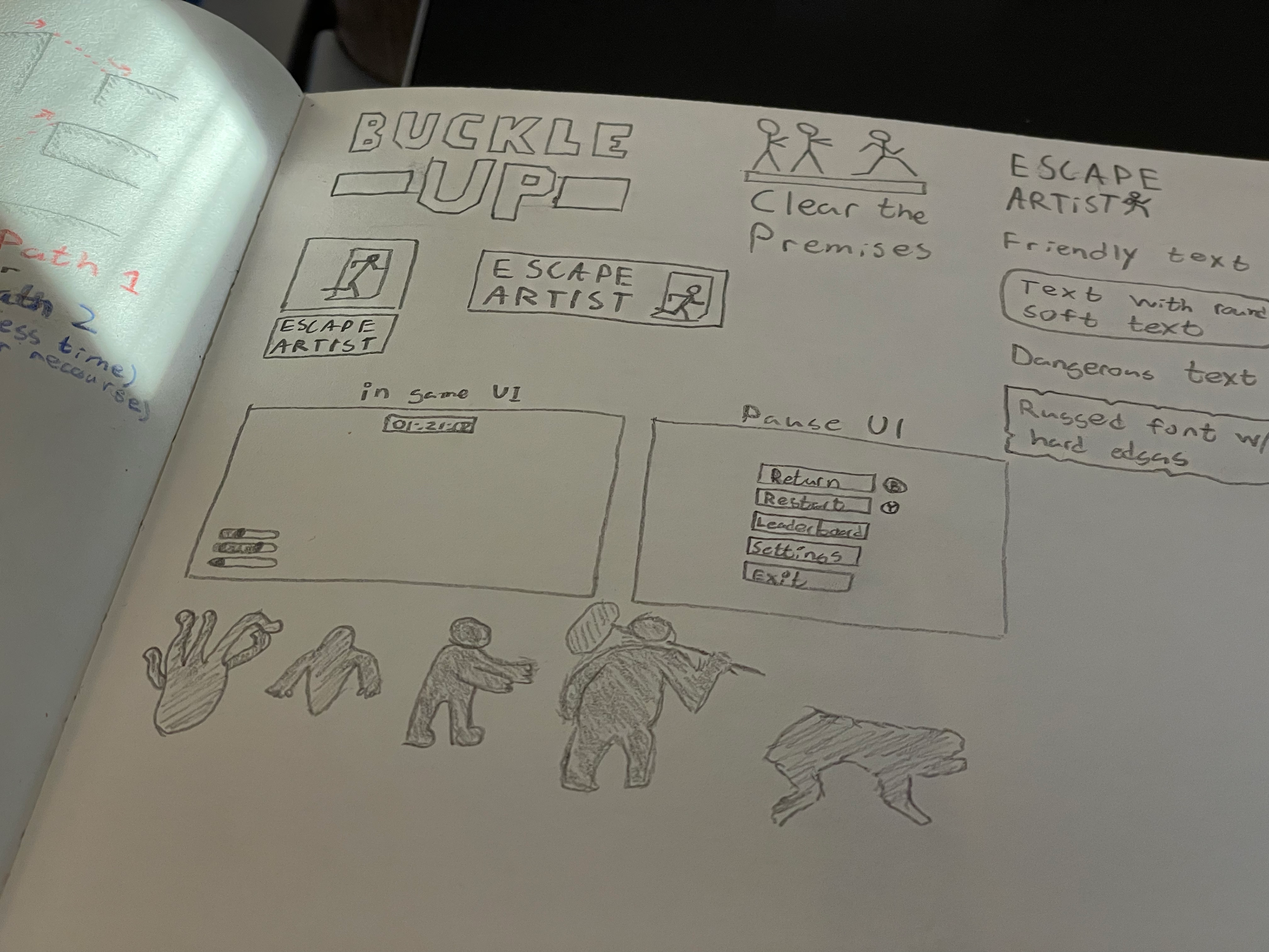 Iterations of original graphics sketches