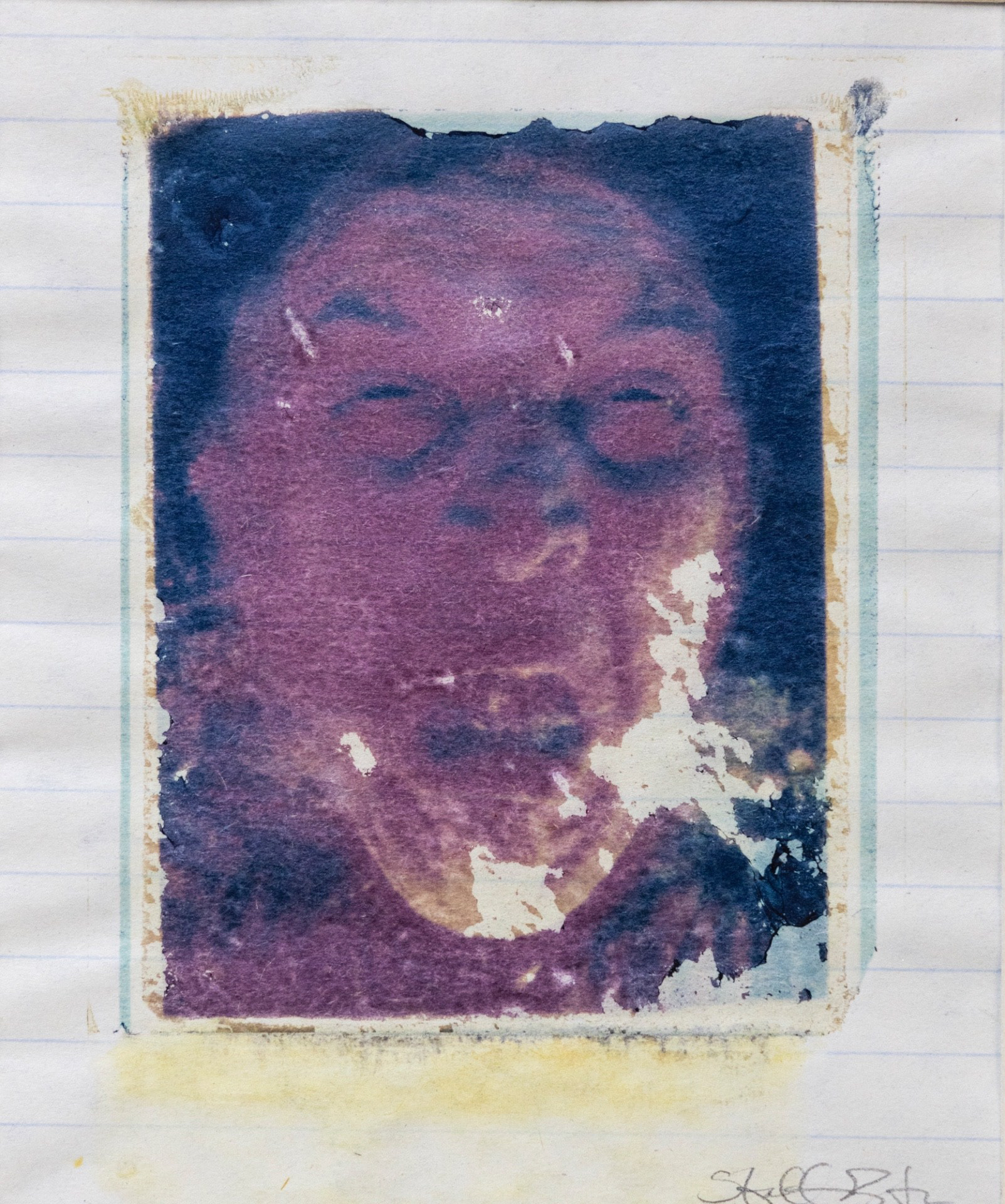 Stafford Hiroshi Smith "Rage," 2012. Polaroid Transfer on notebook paper. 4 in × 5 in