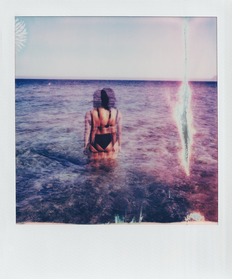 Nicole Driscoll "Moe," 2024. Polaroid double exposure. 8 in × 10 in