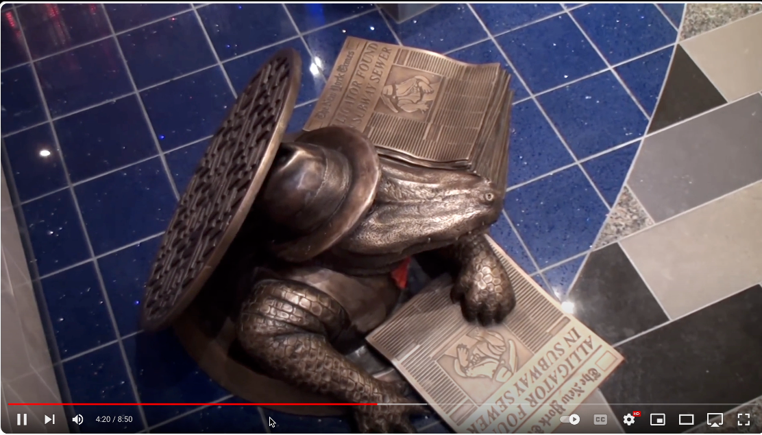 Sculpture by Robert St. Croix, a screenshot from a YouTube vide by Derek Picone