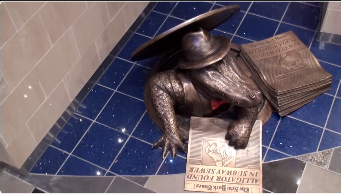 Sculpture by Robert St. Croix, a screenshot from a YouTube vide by Derek Picone