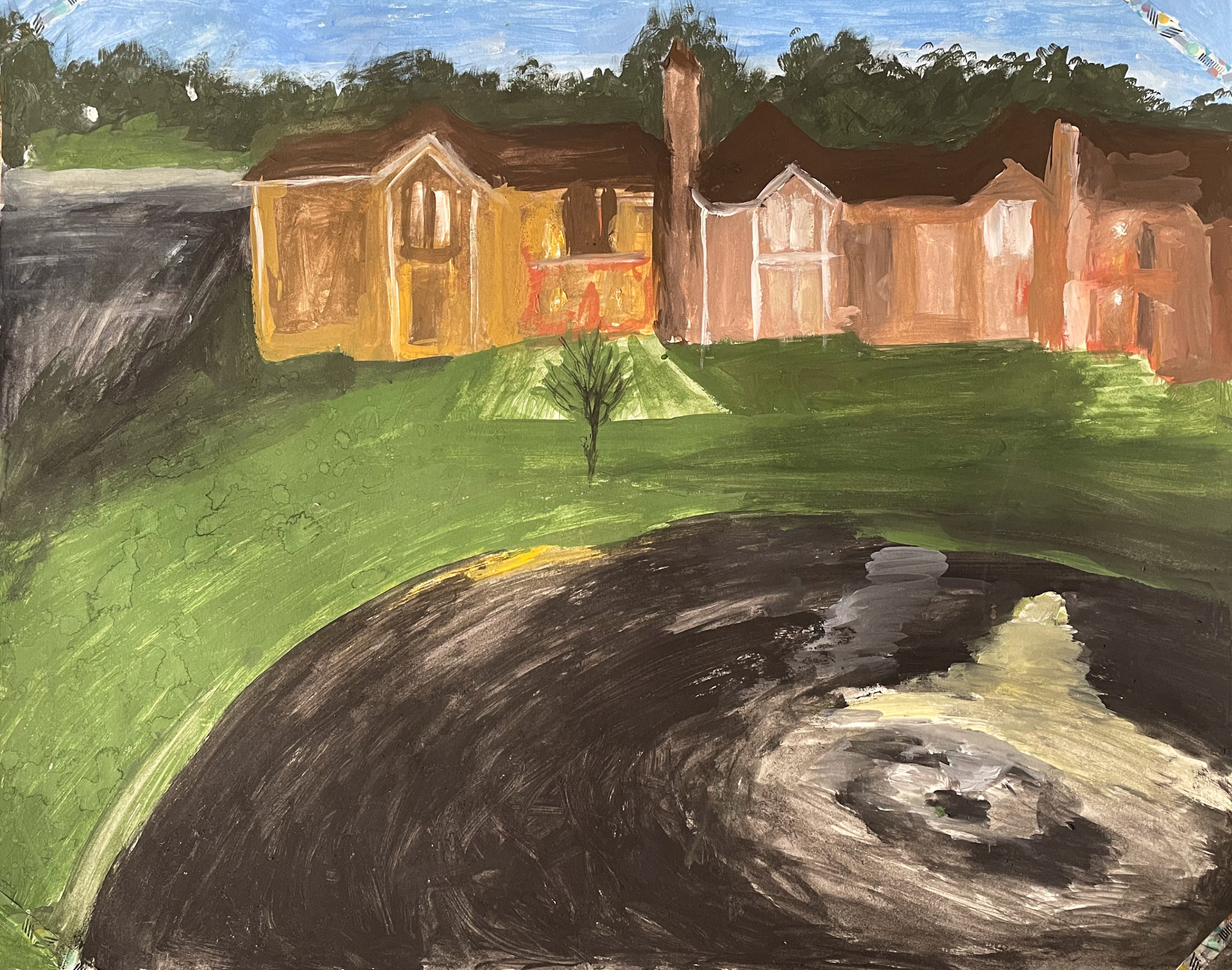 gouache on paper