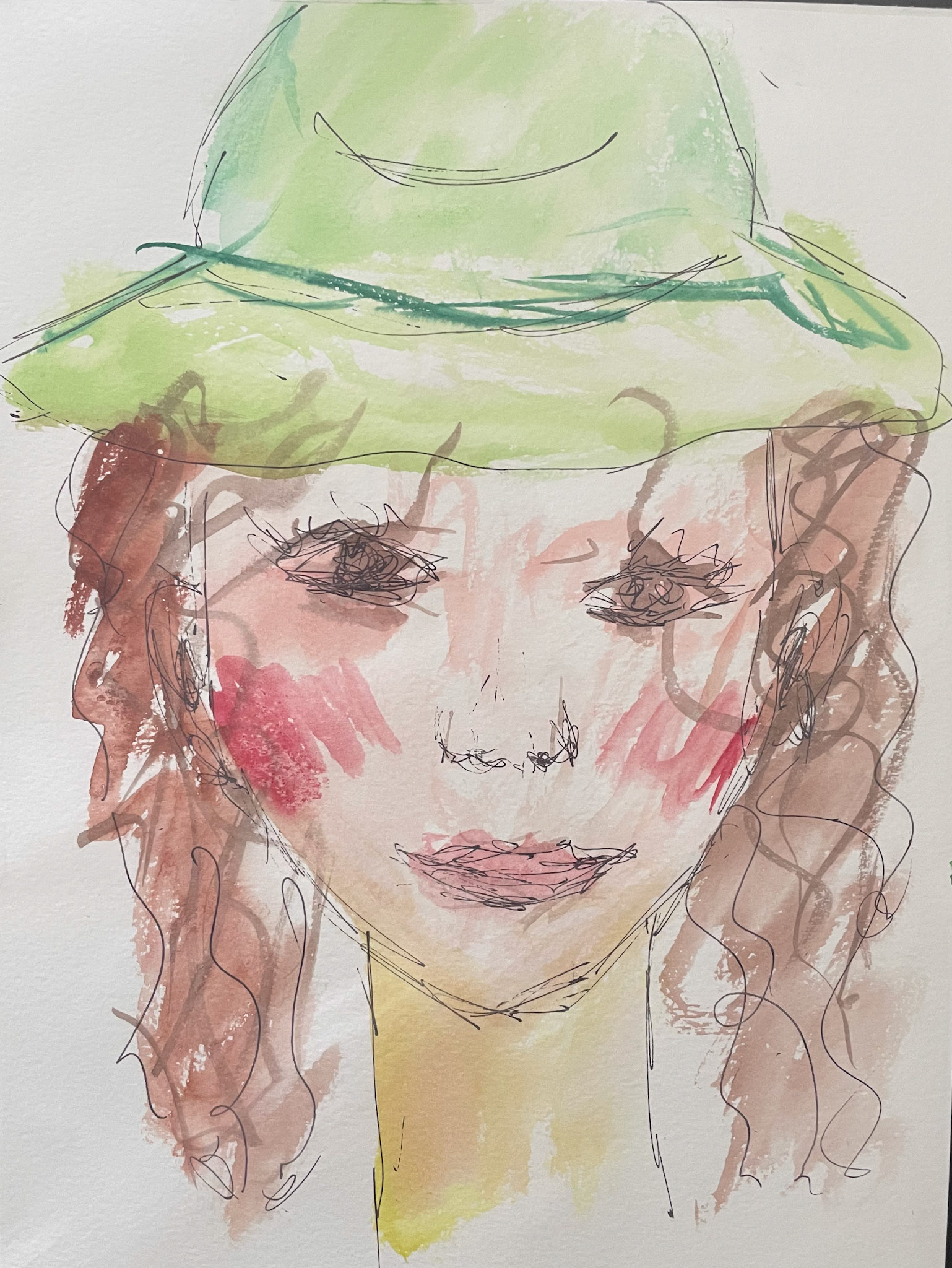 Rose, watercolor on paper