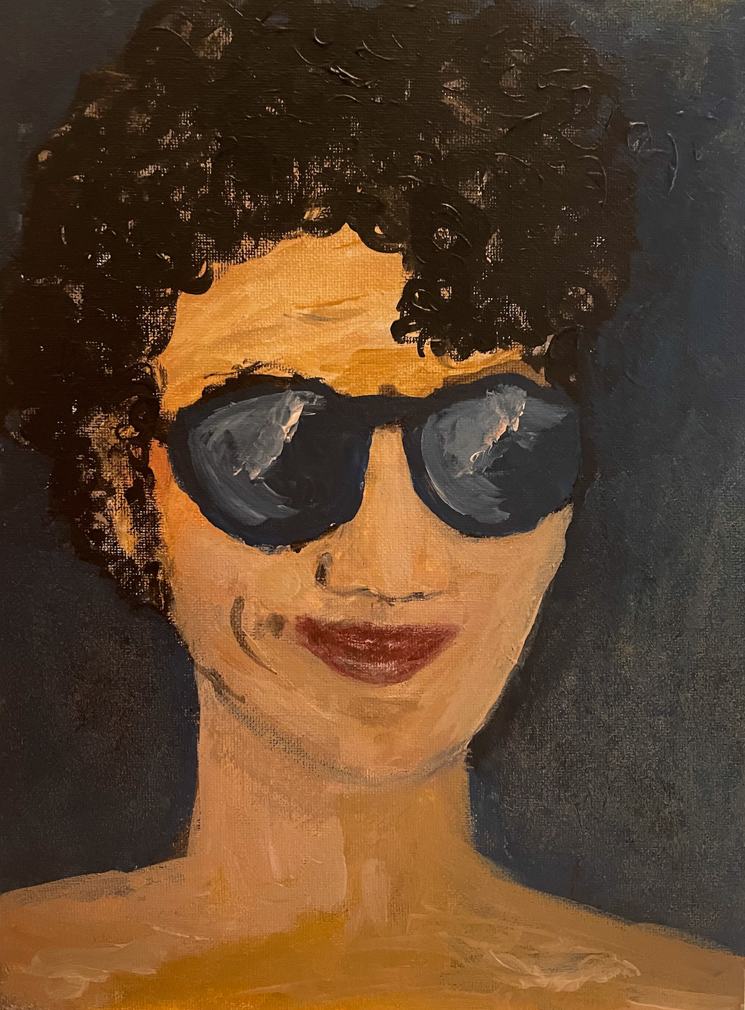 your eyes are hard to capture!, acrylic on canvas