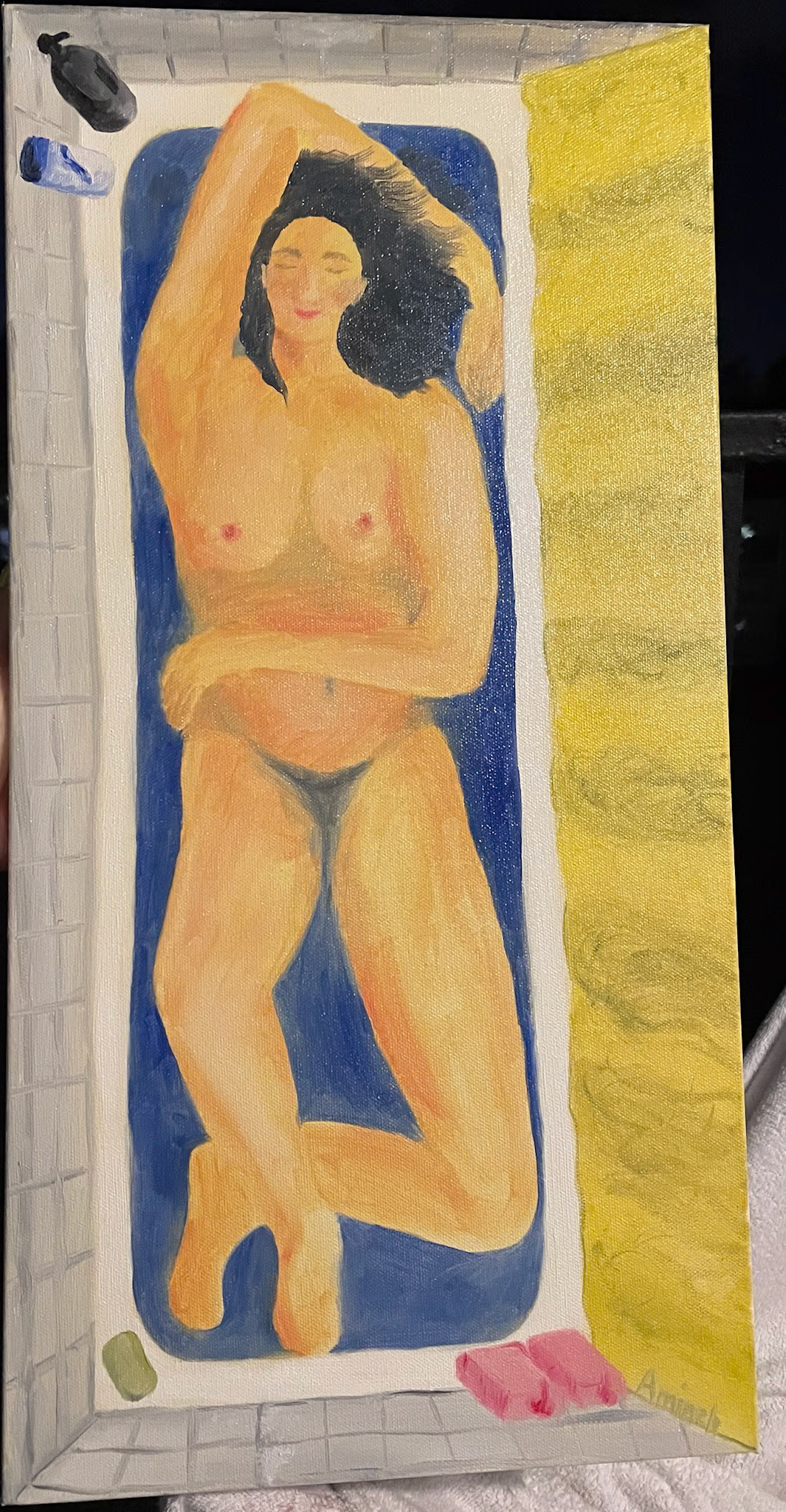 Bathing, oil on canvas