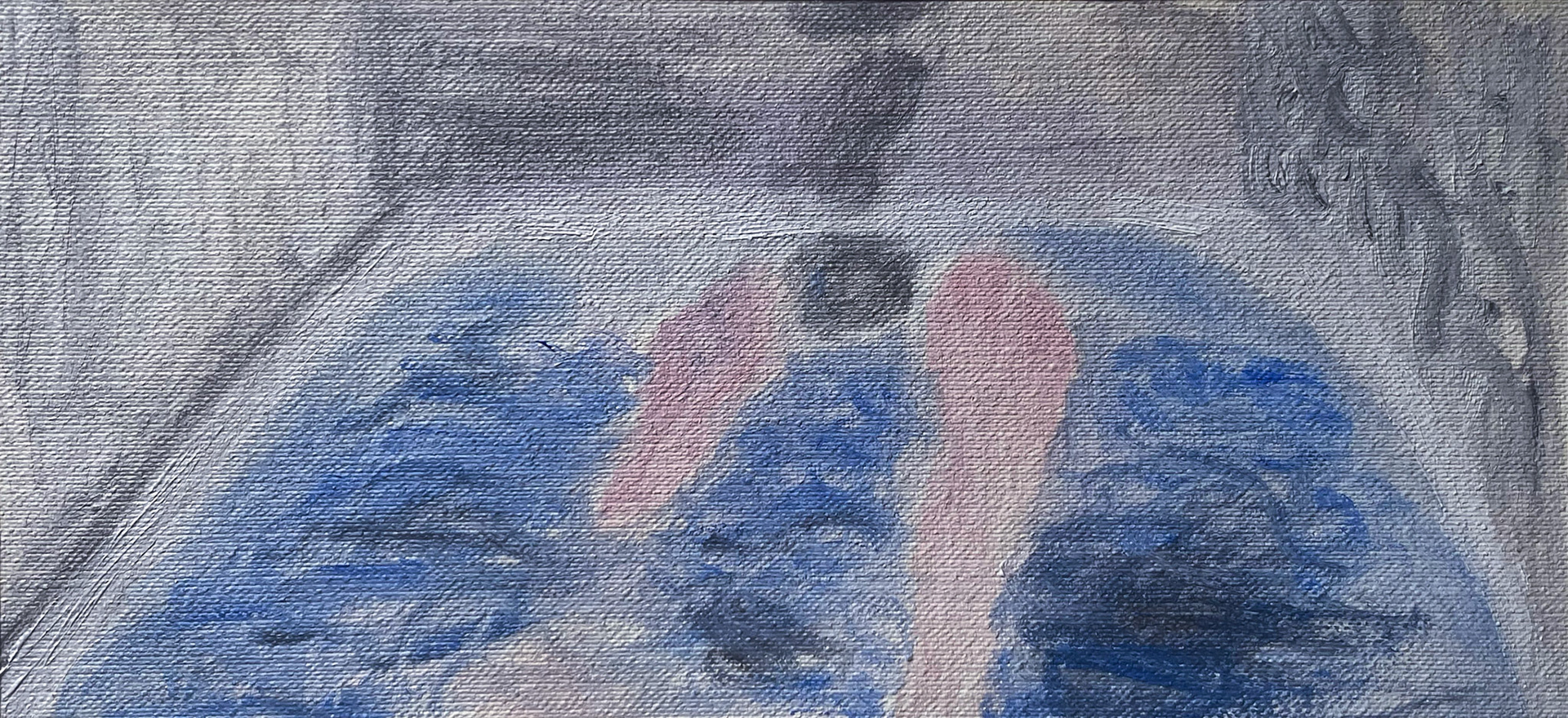 bathtub, oil on canvas