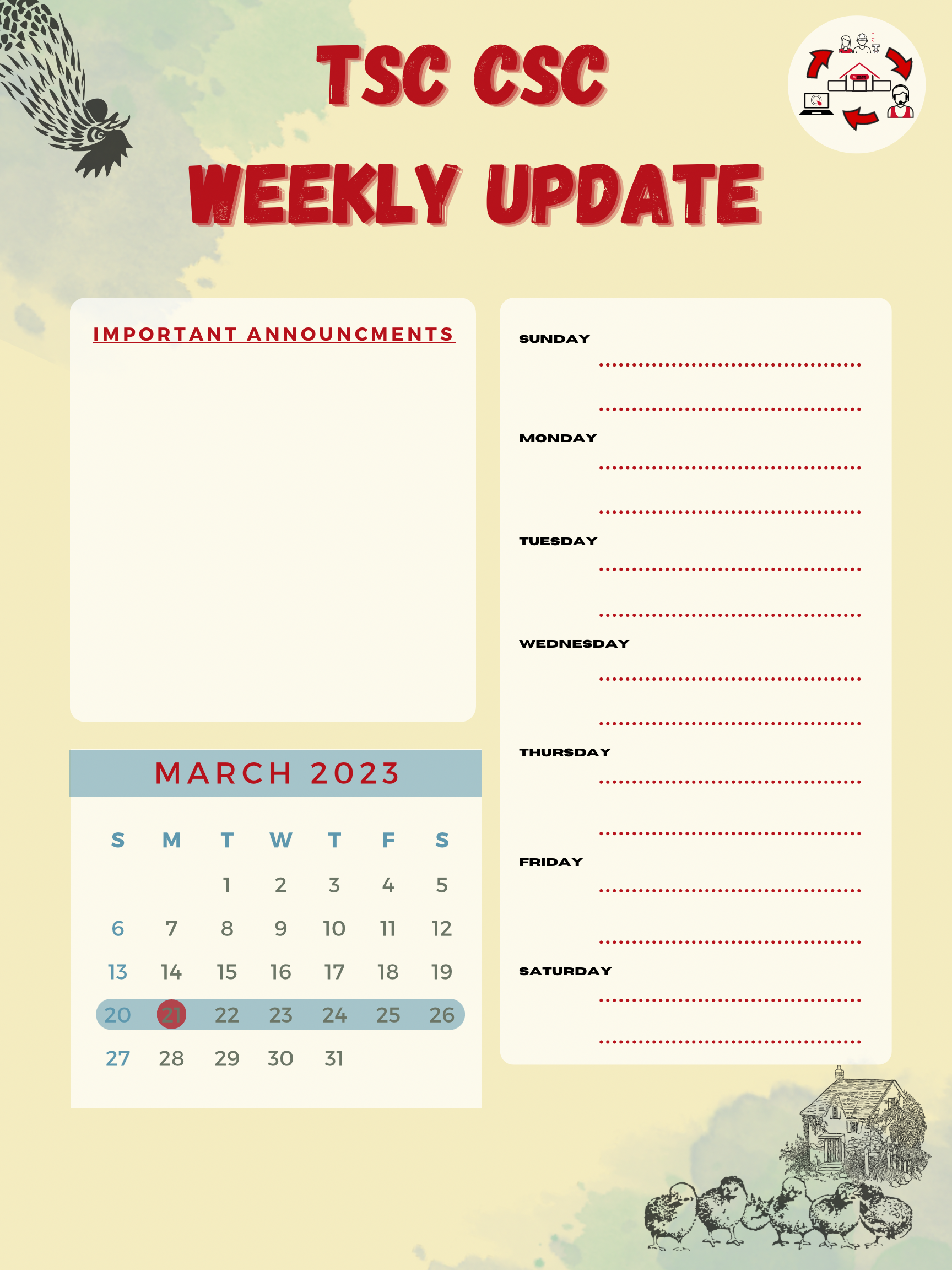 Weekly Update Template