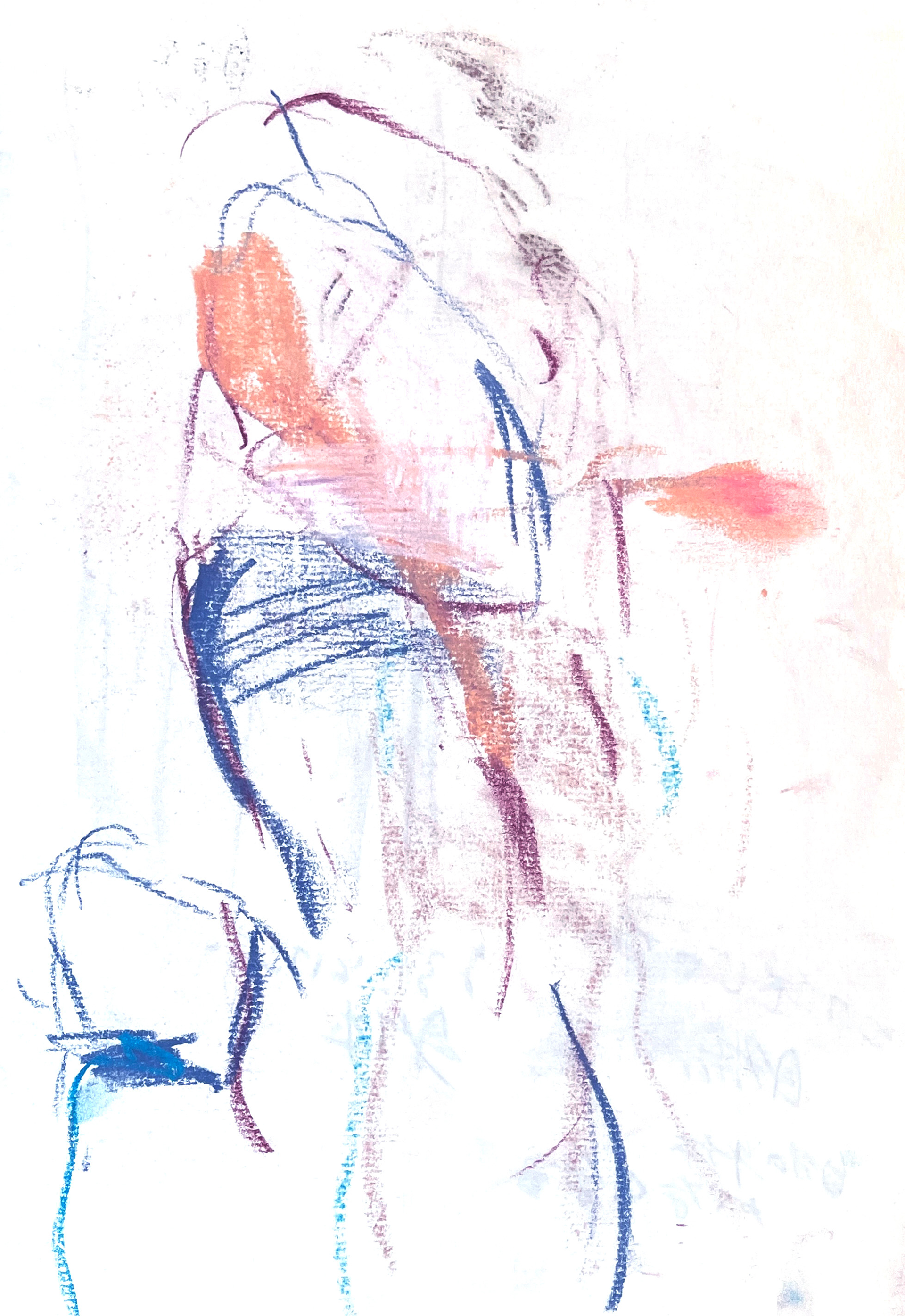 Dancer’ s Moving croquis Pastel on paper 2023