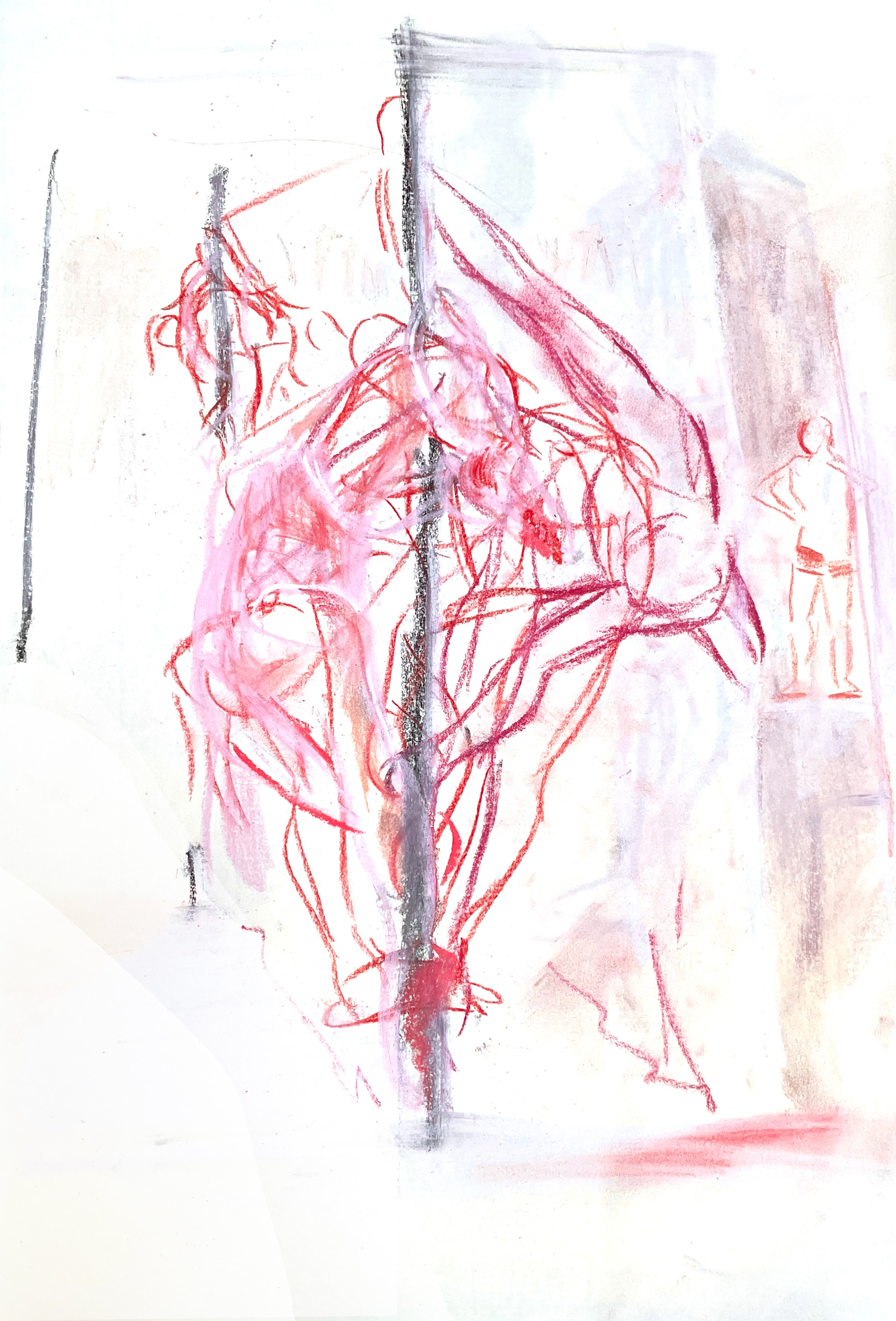 Dancer’ s Moving croquis Pastel on paper 2023