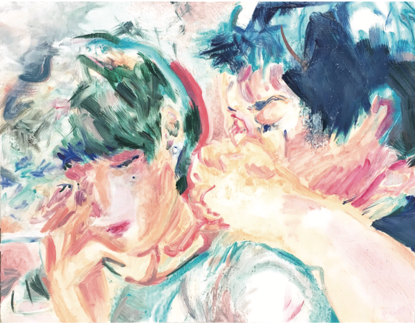 "Lovers" 318×410mm oil on panel 2018