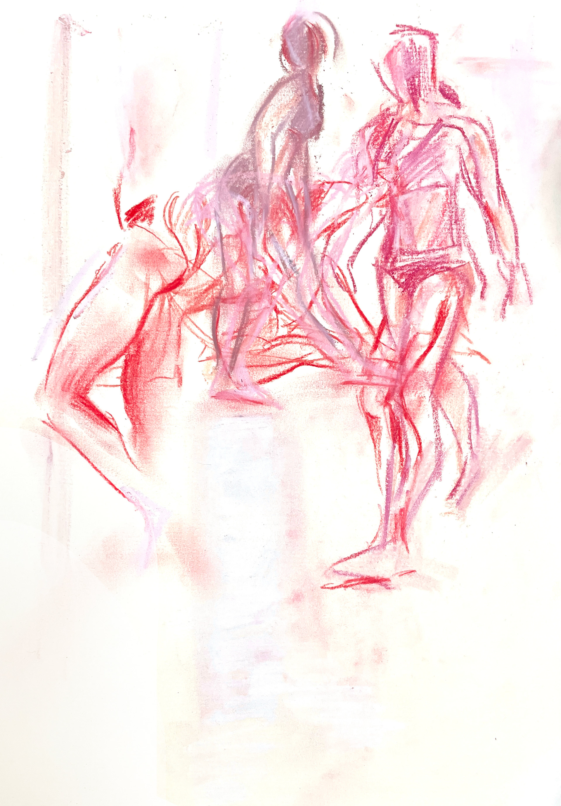 Dancer’ s Moving croquis Pastel on paper 2023
