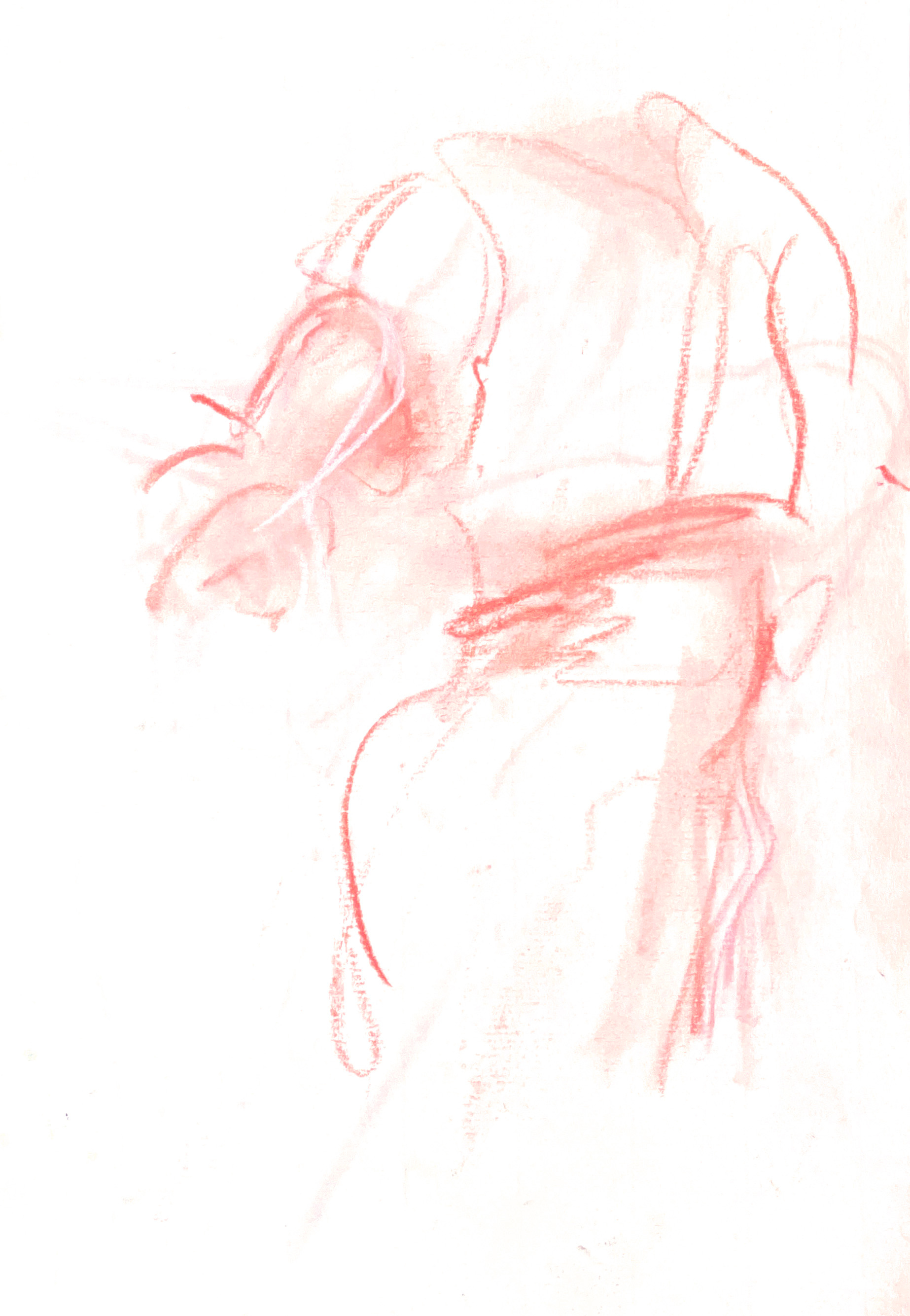Dancer’ s Moving croquis Pastel on paper 2023