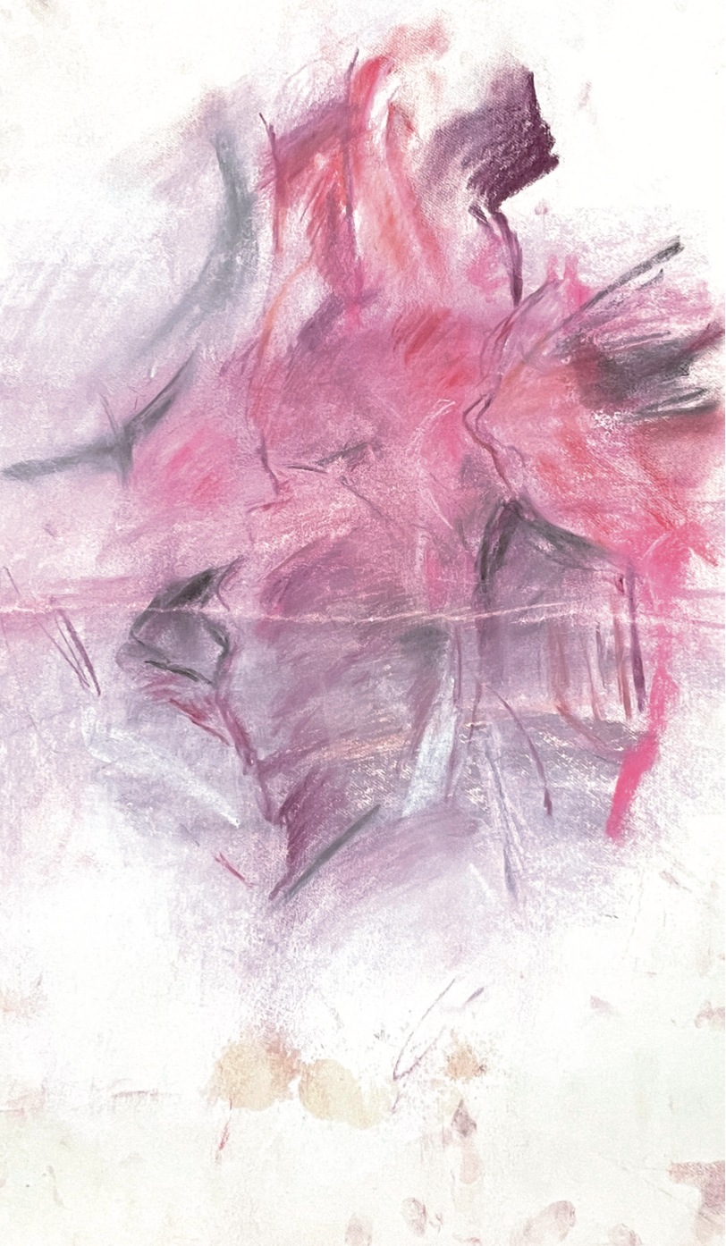 Moving - From “H” 340×520mm pastel on paper 2023