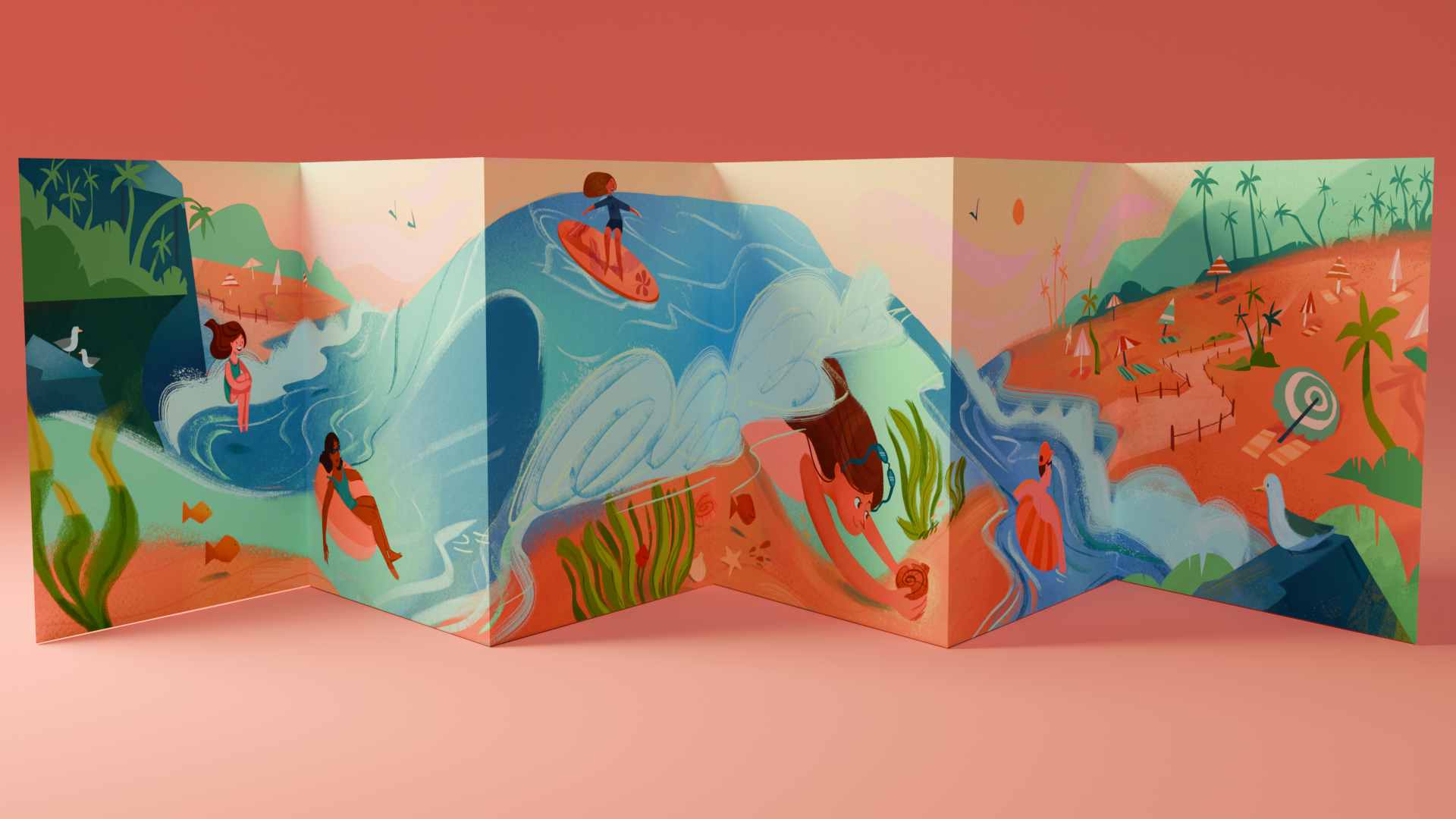 Accordion Book called "Sea Treasures"