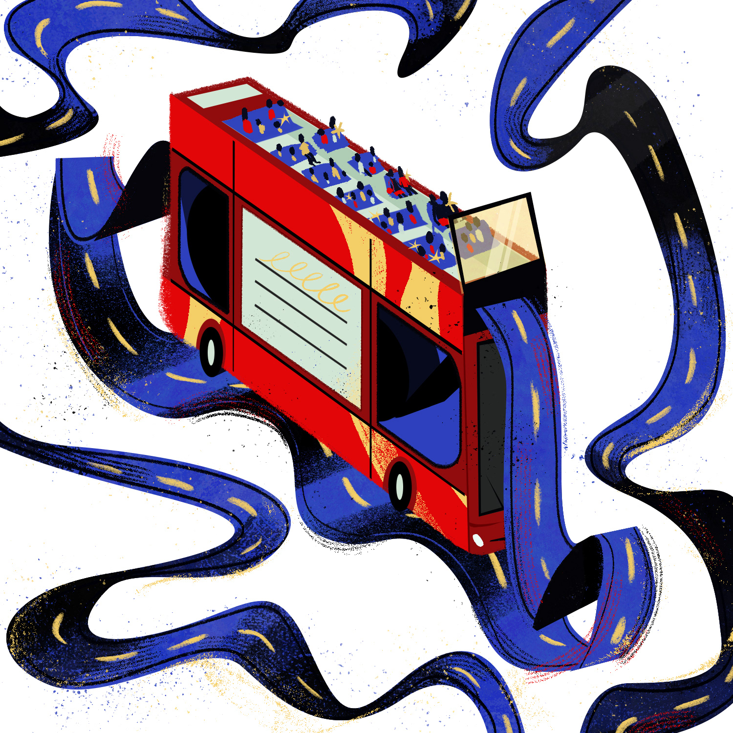 Illustration for the Guardian Article on 2000's Blockbusters Nostalgia.