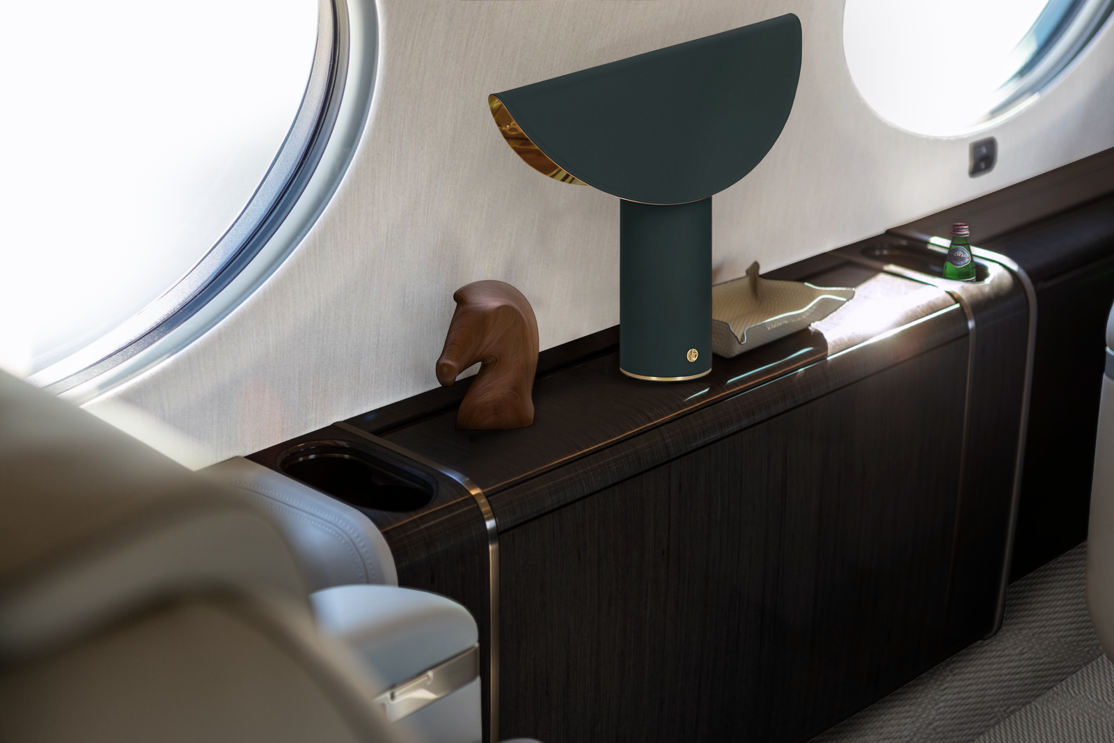 Gulfstream G650ER detail shot of the Lounge Area.