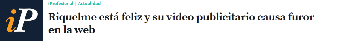 Riquelme is happy and his video is causing a stir online