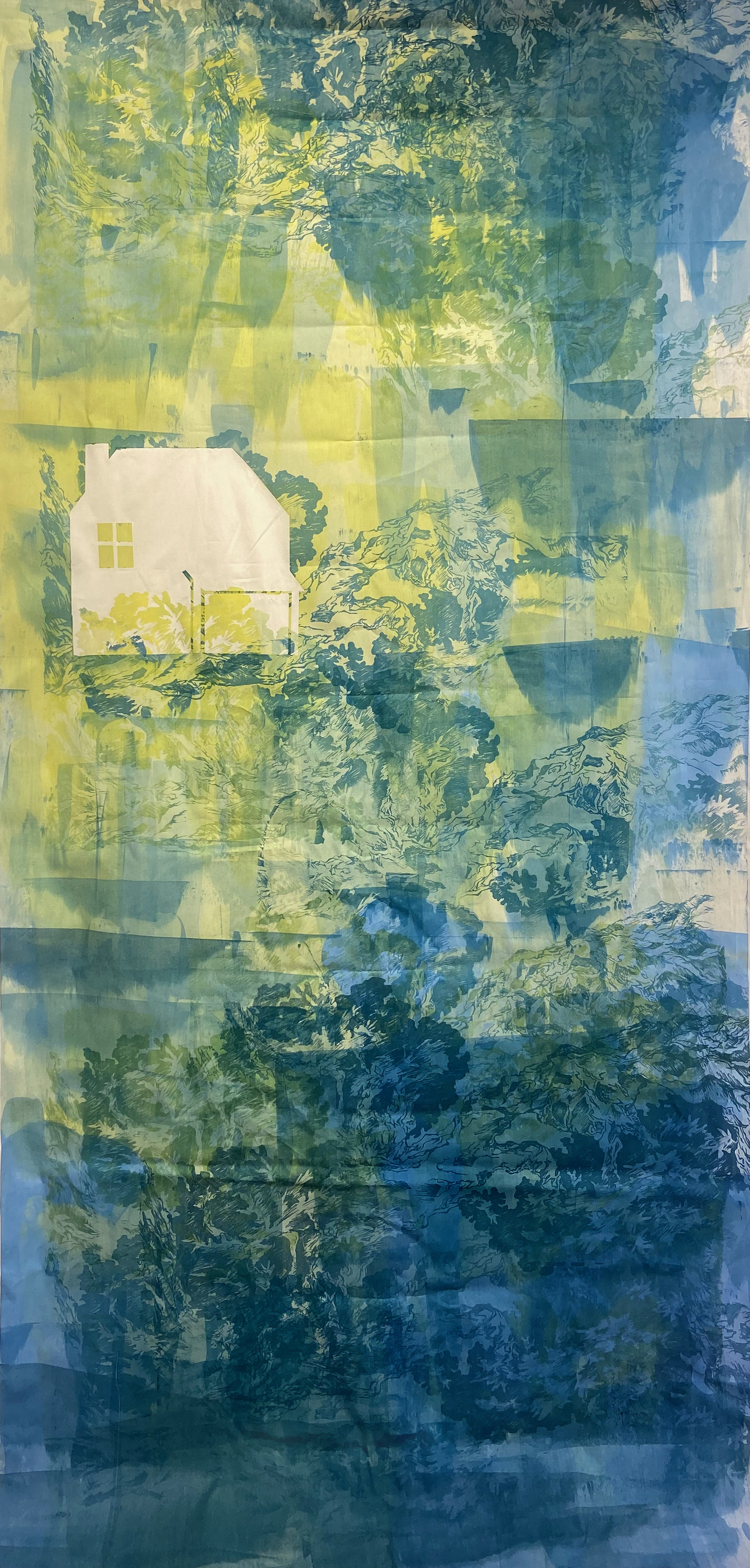 "Home in the Rainy Forest", 48" x 3 yds, 2023