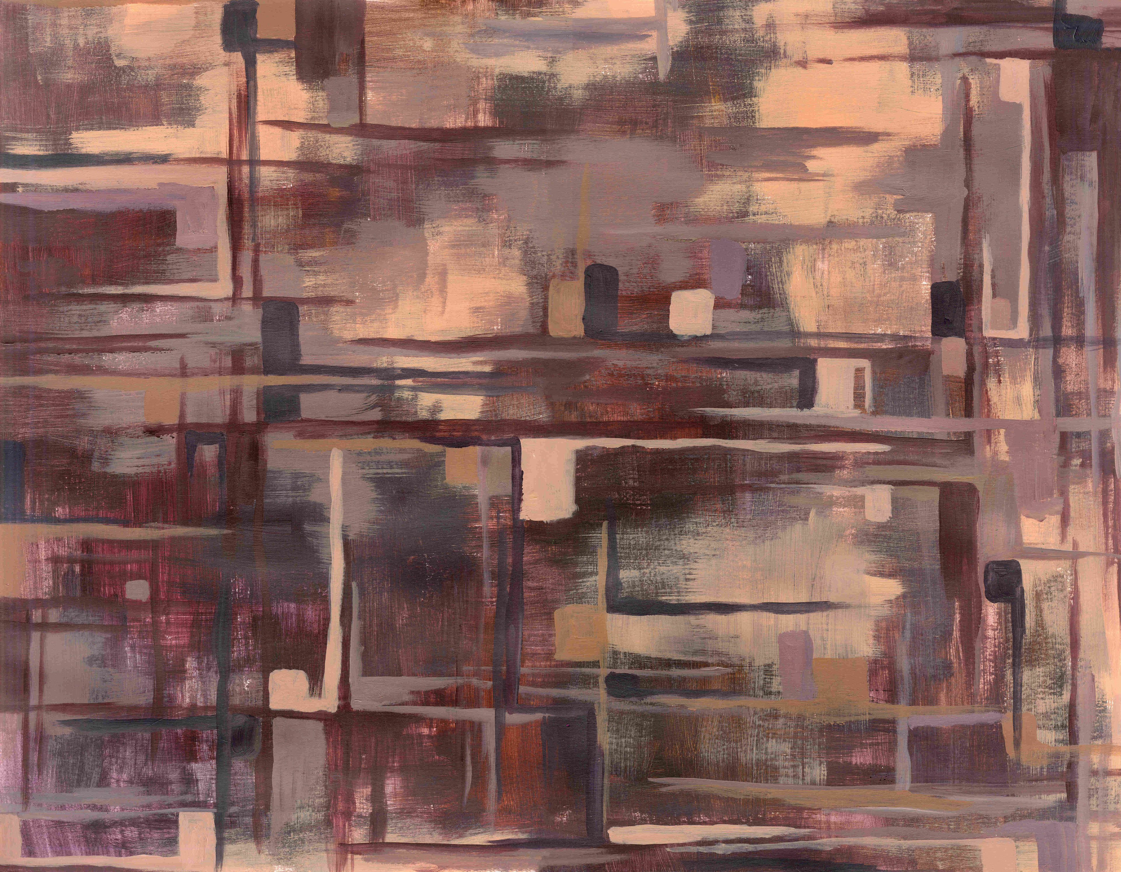 "Library", Acrylic on Bristol, 18" x 24", 2022