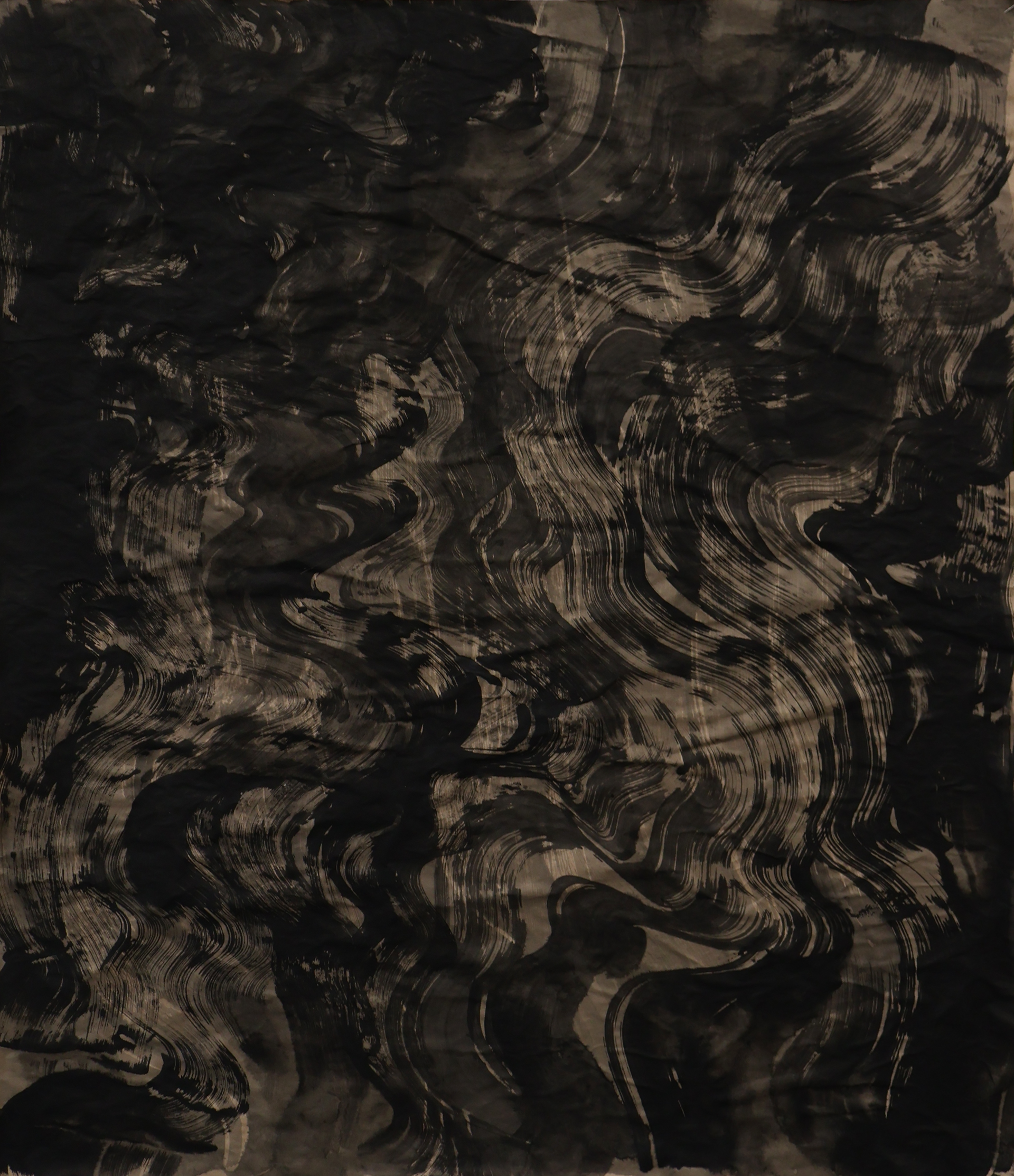 "light dark light" by Fred again..., Angie McMahon, Ink on Paper, 30" x 35", 2025