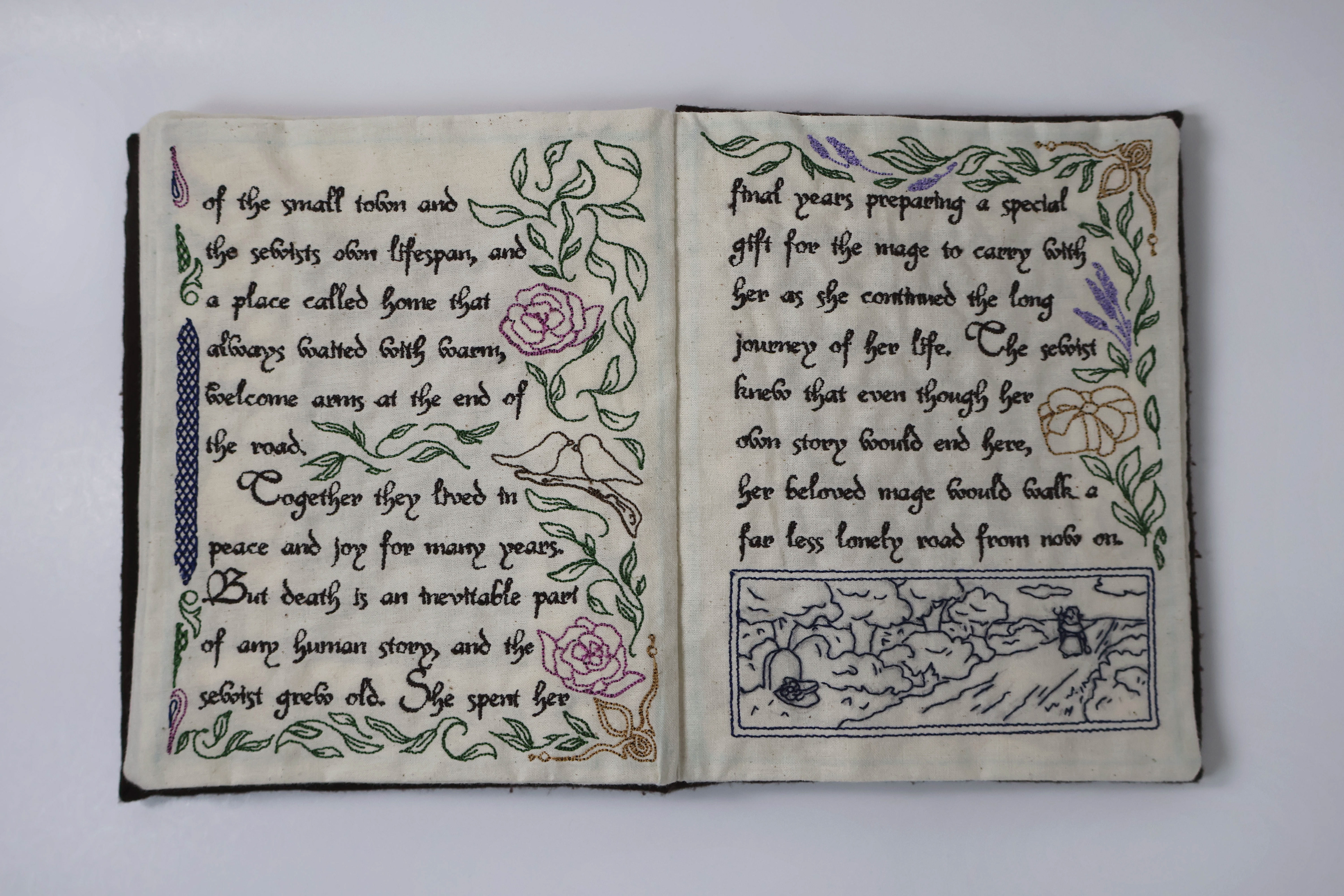 "Sapphic Stitched Story" - Spread 4