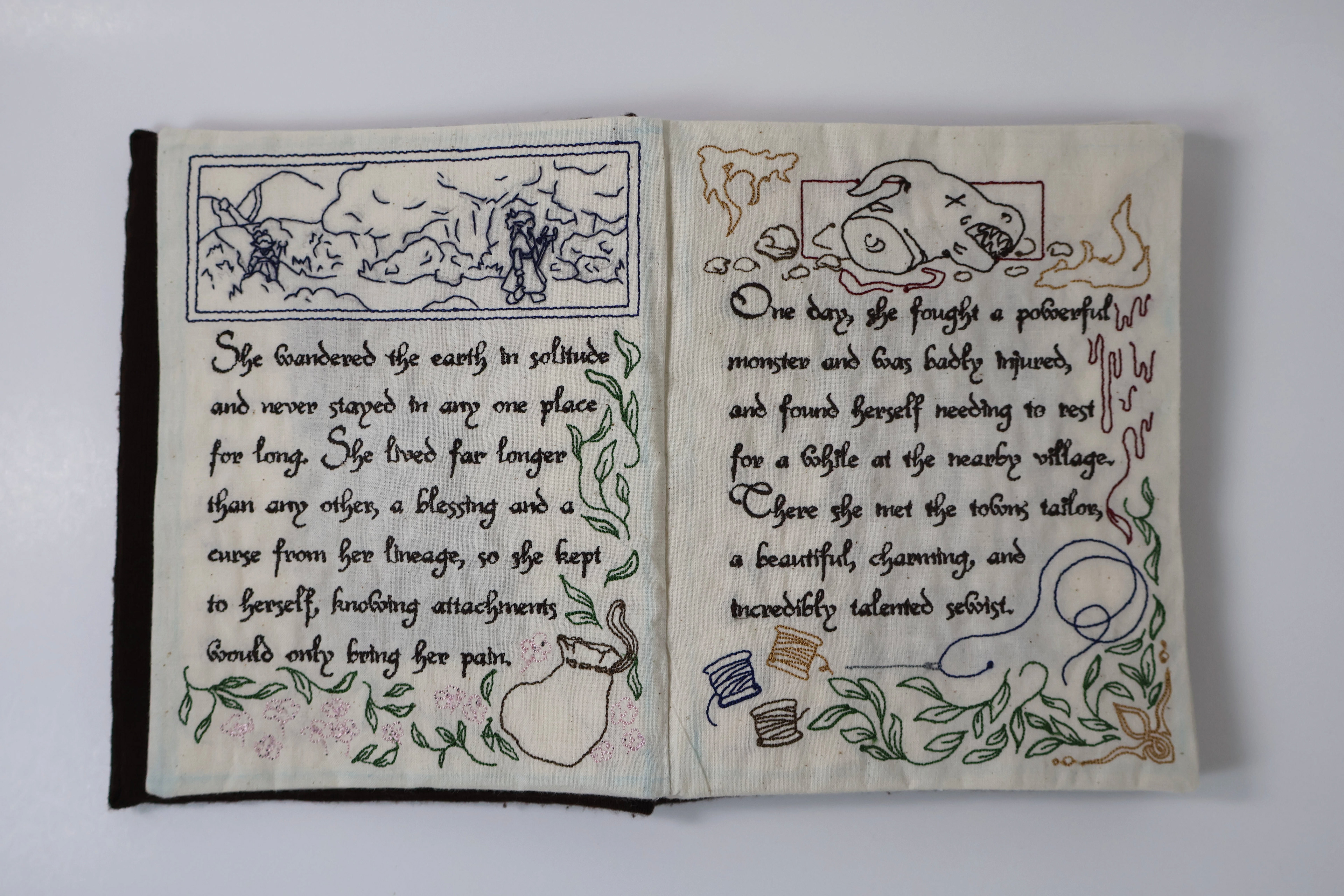 "Sapphic Stitched Story" - Spread 2