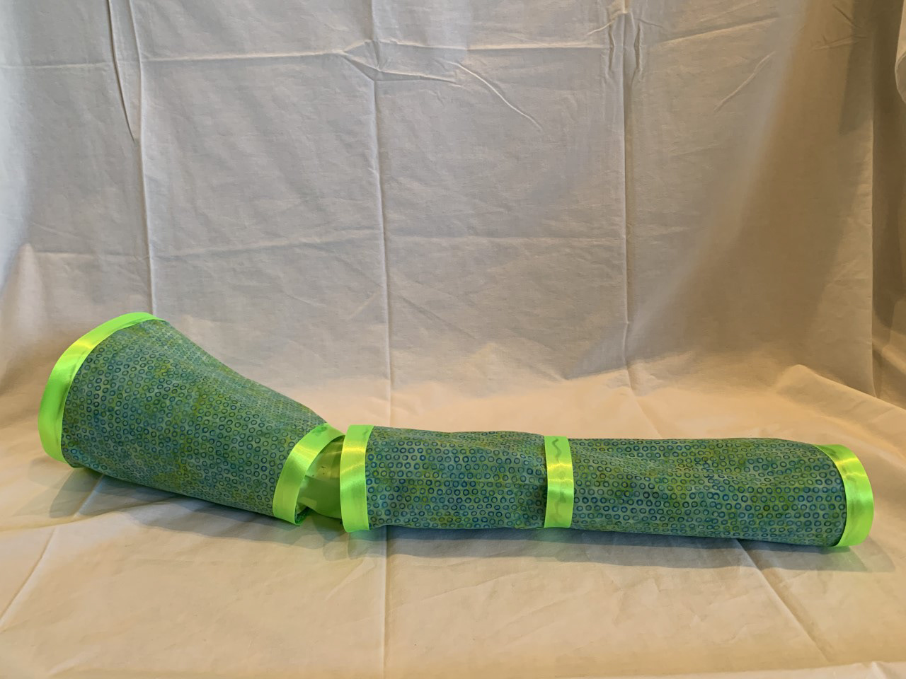 COVID Arm Sleeve (Medium: Fabric, wire). Concept was to design and develop a way to social distance during the COVID-19 pandemic.