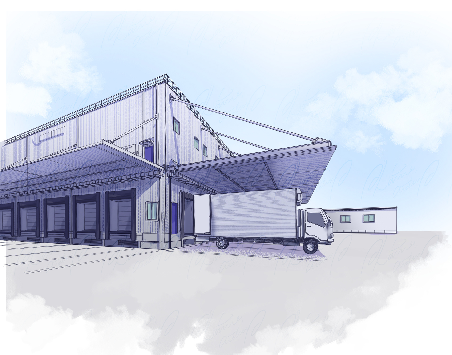 物流拠点パース