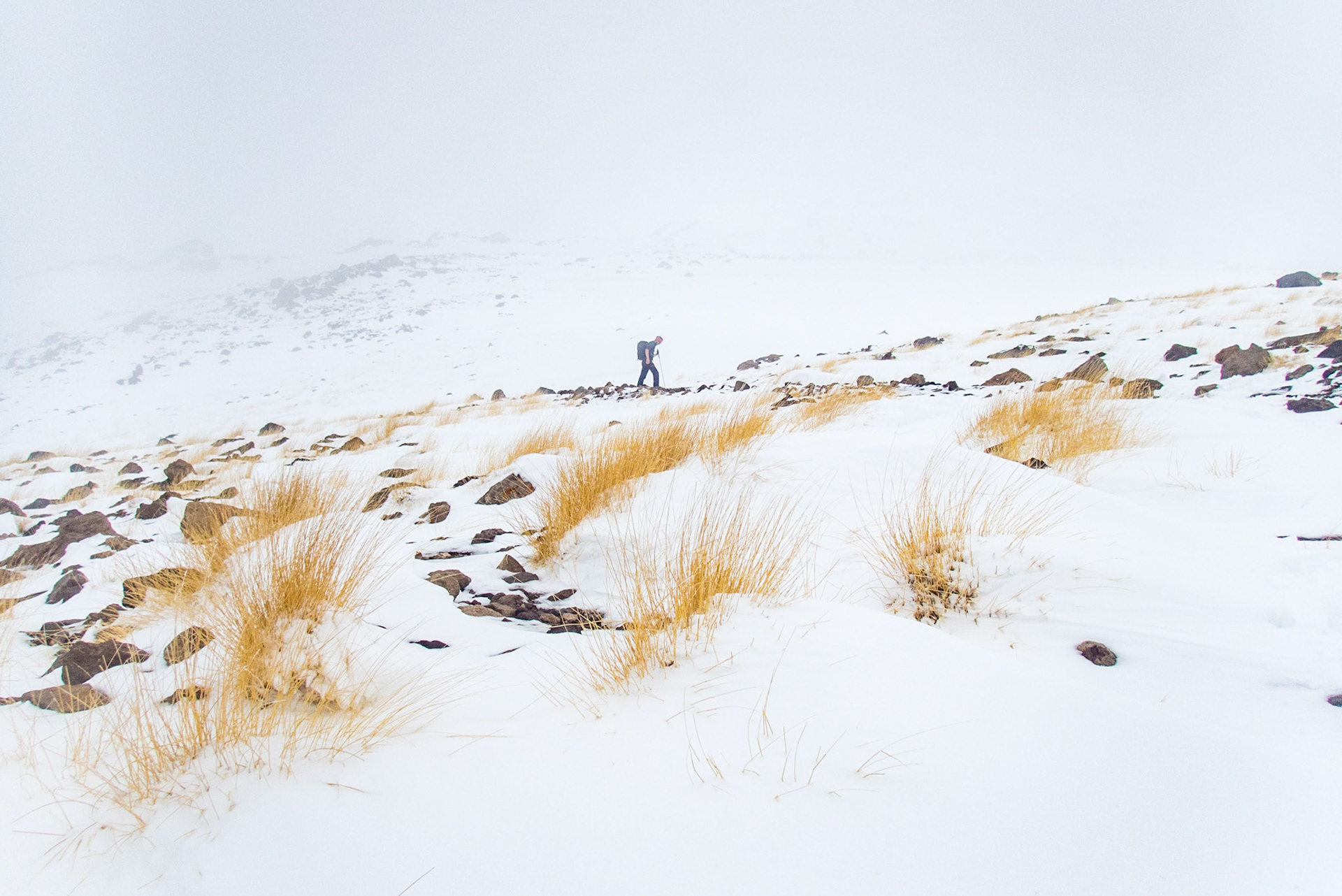 Schneesturm am Damavand