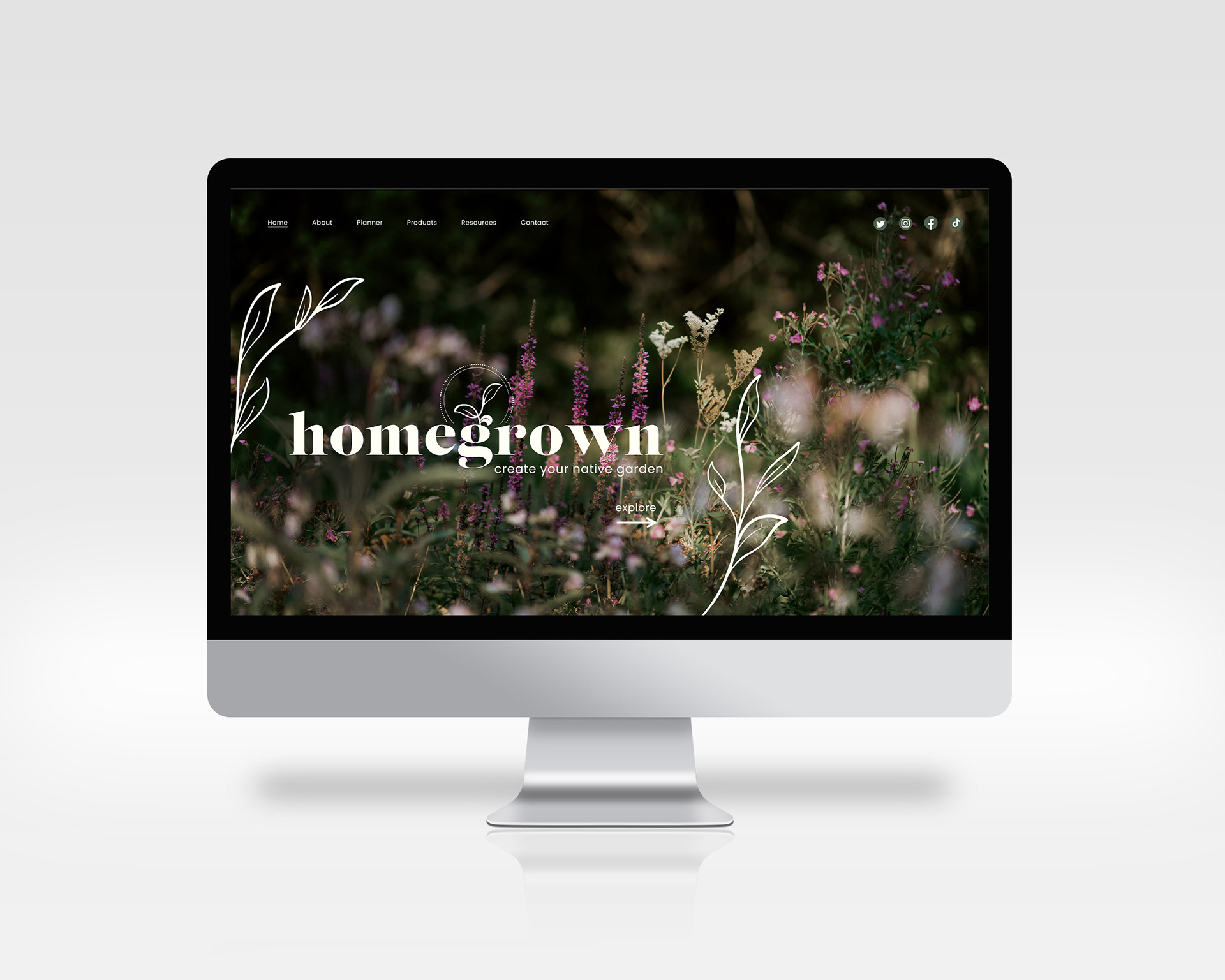website homescreen