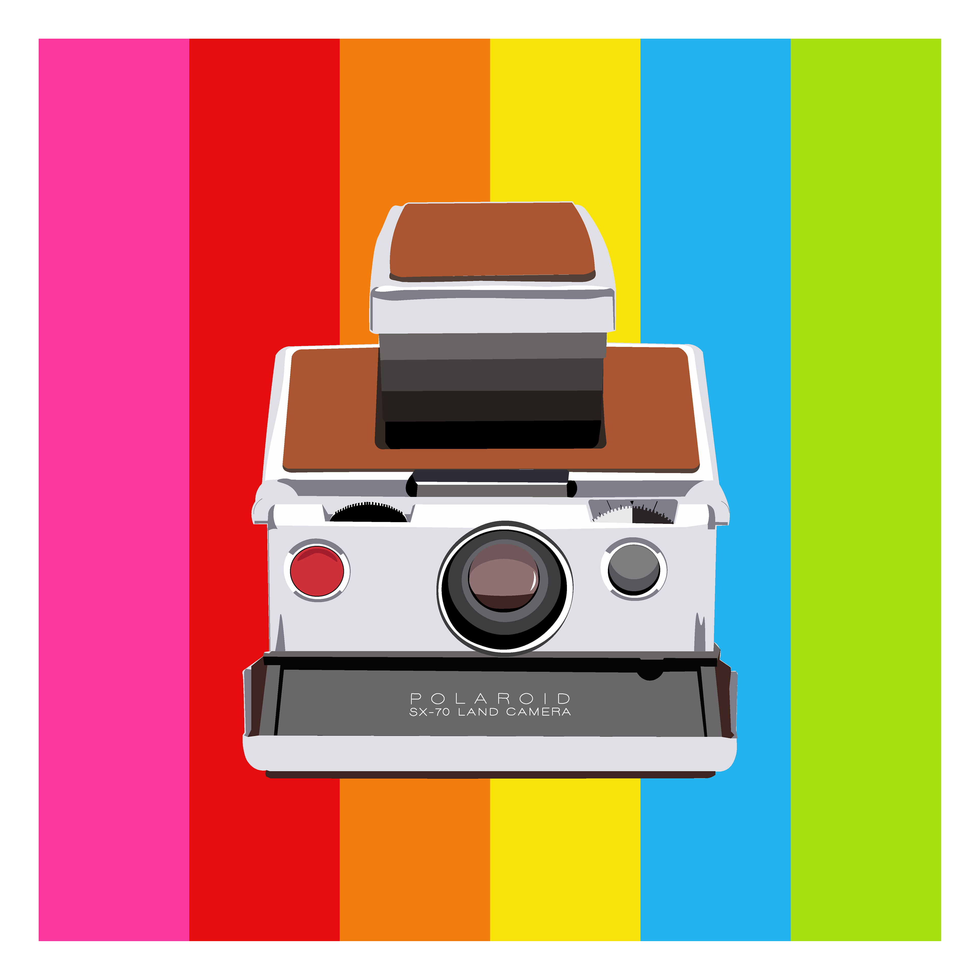 polaroid sx-70 rainbow land camera instant photography