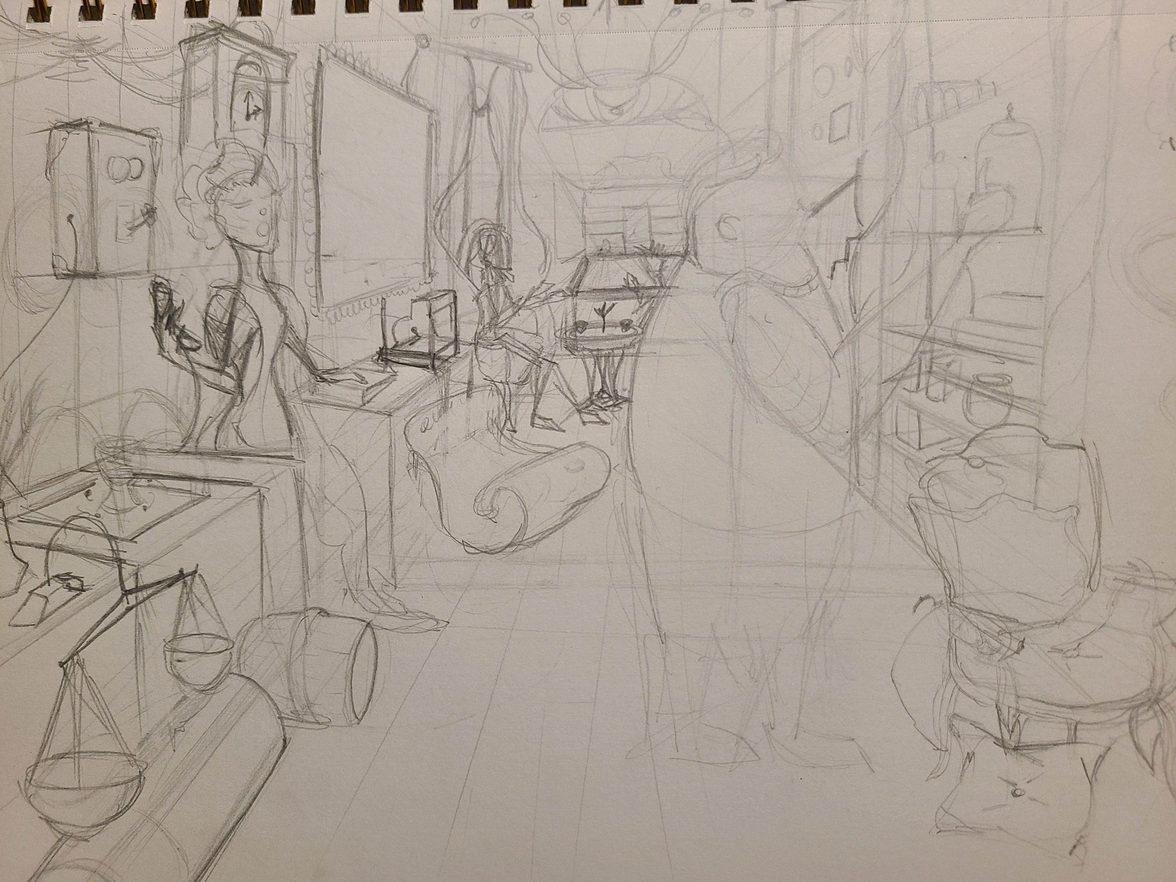 Illustration Scene Sketch