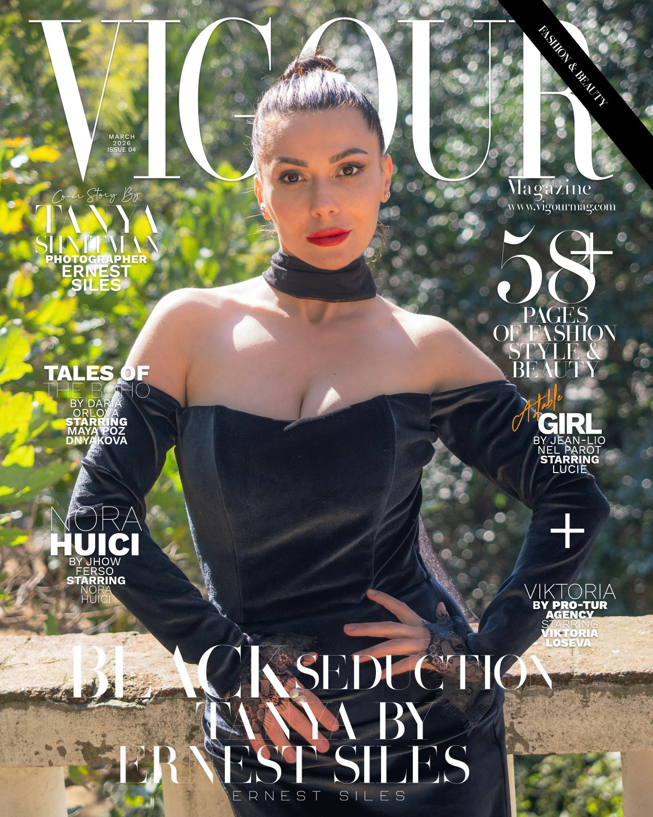 TANYA SHNITMAN - VIGOUR Magazine cover - Photo Ernest Siles