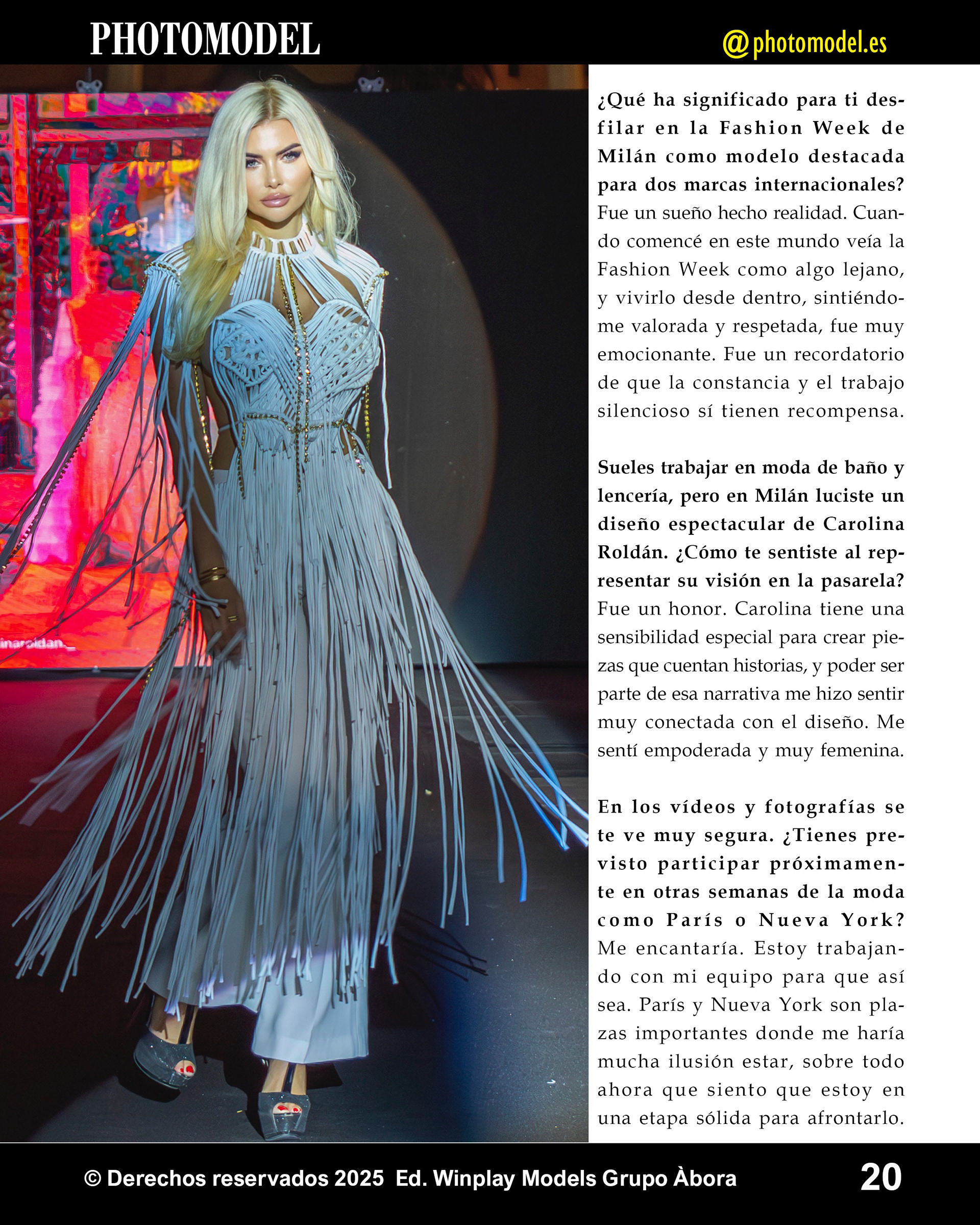 Montse Roura wearing Carolina Roldan