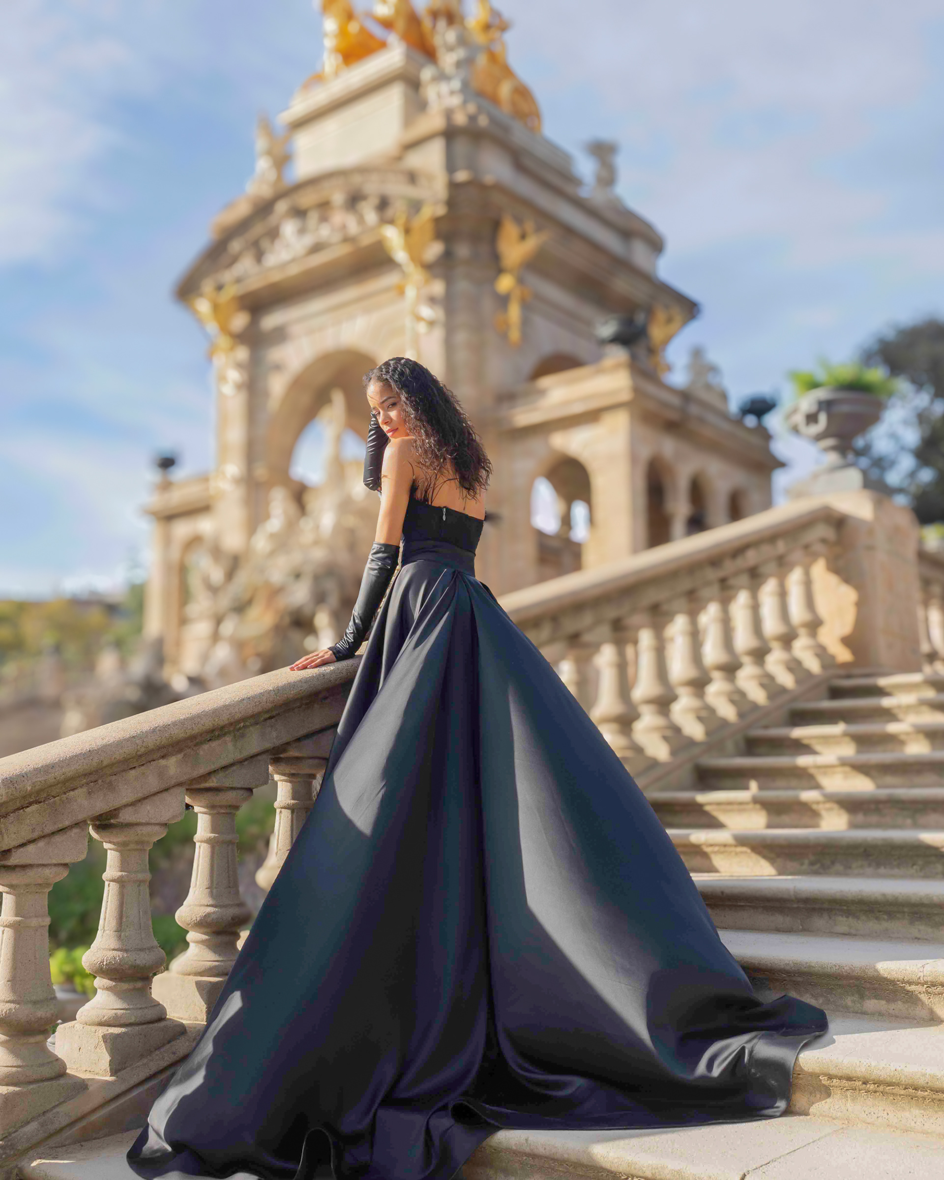 Carol Geronimo with black dress