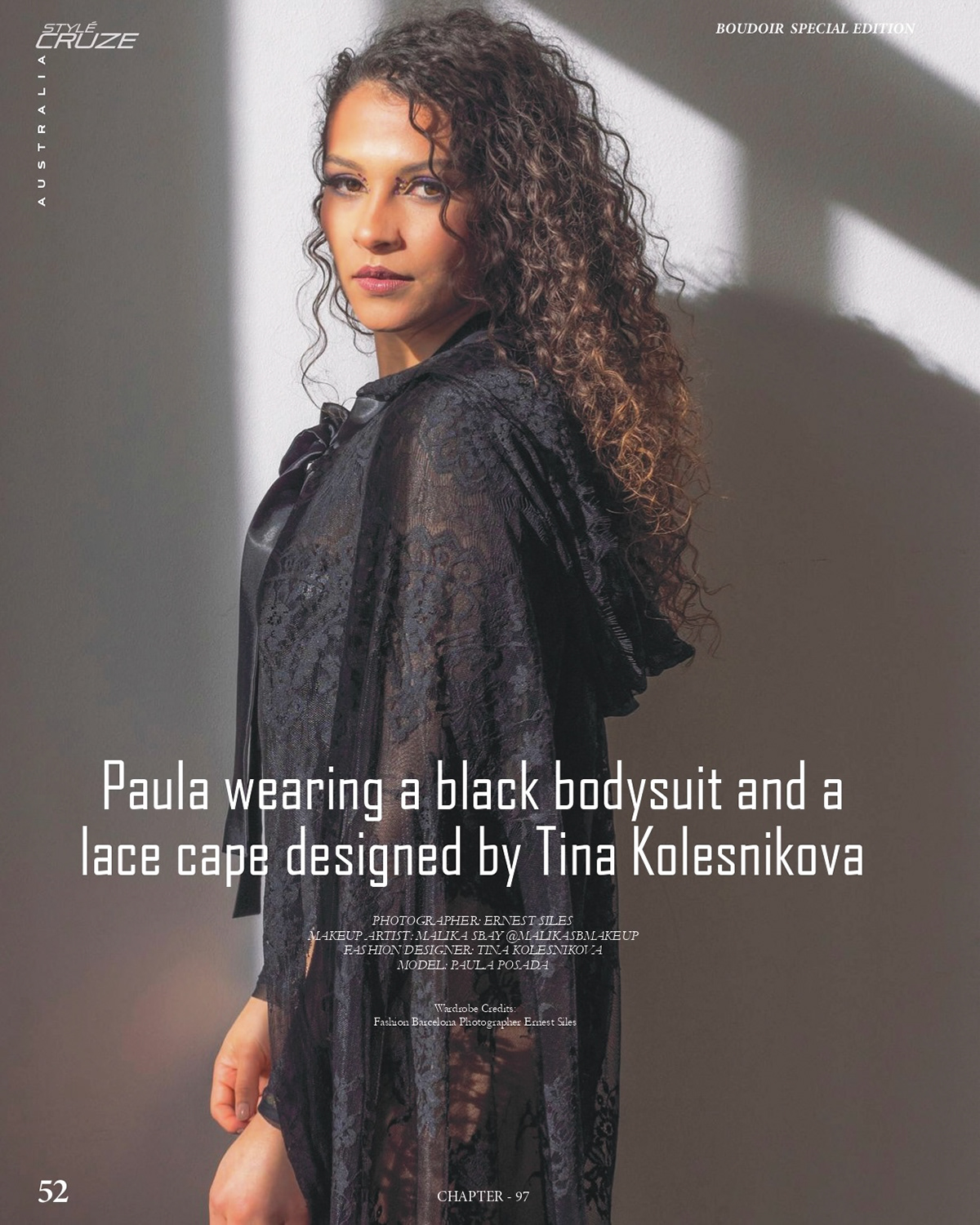 Model Paula Posada in Style Cruze Magazine